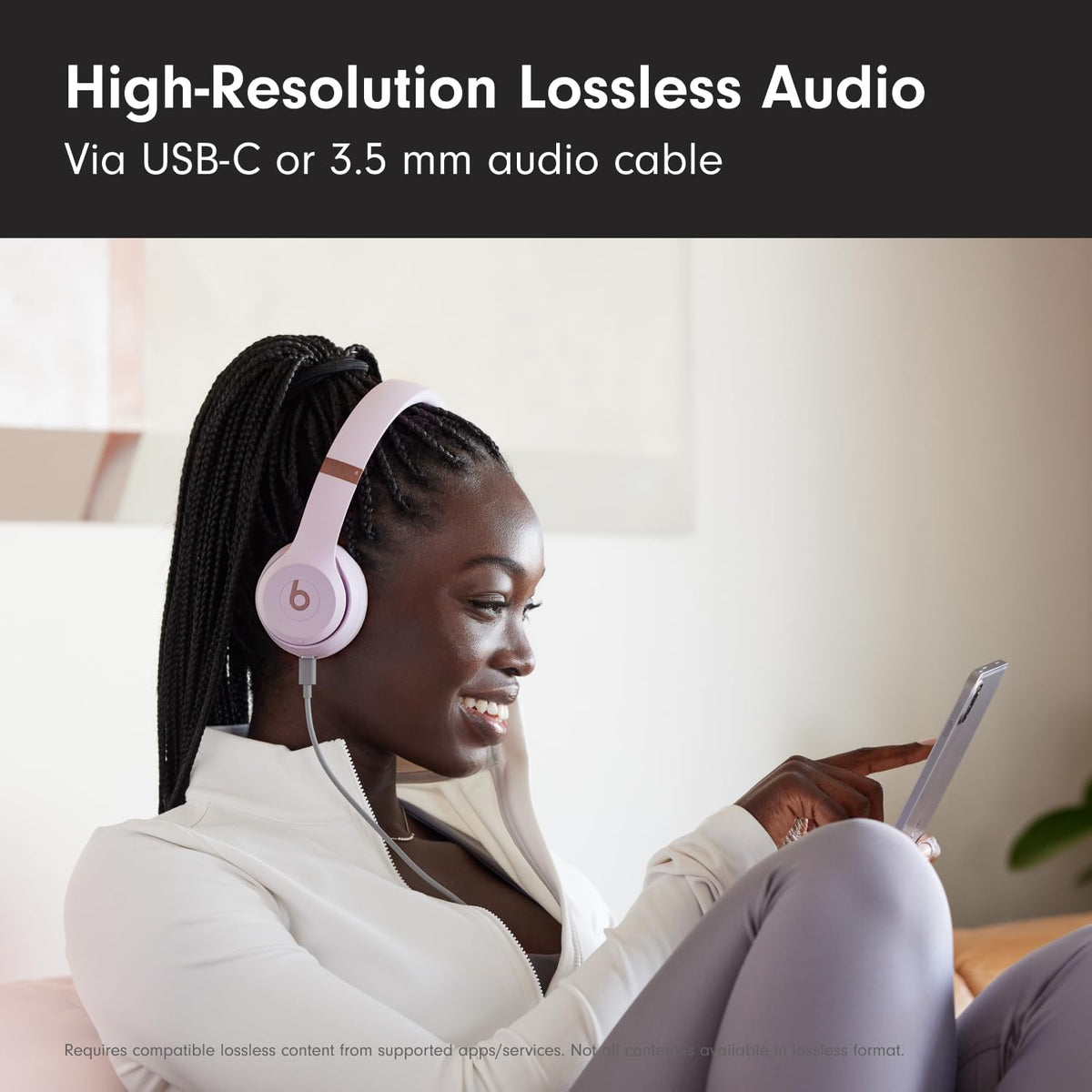 Beats Solo 4 - Wireless On-Ear Bluetooth Headphones, Up to 50-Hour Battery Life, Ultra-Lightweight Comfort, Powerful and Balanced Sound, Apple & Android Compatible - Slate Blue