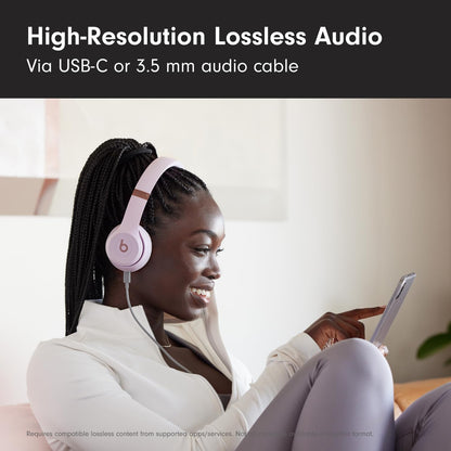 Beats Solo 4 - Wireless On-Ear Bluetooth Headphones, Up to 50-Hour Battery Life, Ultra-Lightweight Comfort, Powerful and Balanced Sound, Apple & Android Compatible - Slate Blue