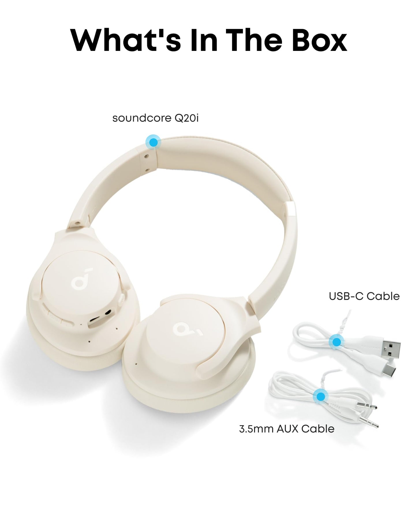 Soundcore by Anker Q20i Hybrid Active Noise Cancelling Headphones, Wireless Over-Ear Bluetooth, 40H Long ANC Playtime, Hi-Res Audio, Big Bass, Customize via an App, Transparency Mode jlhbookstore.store