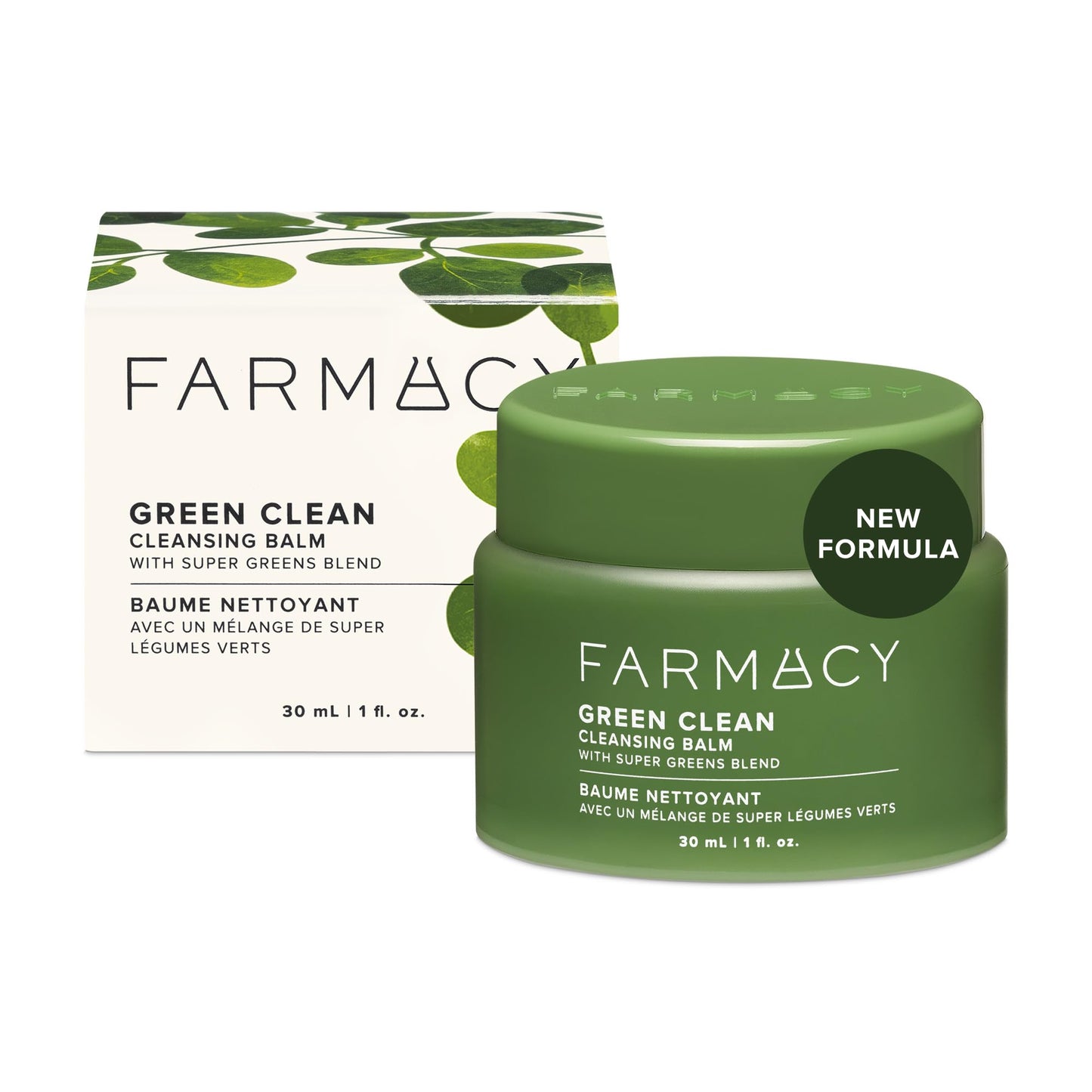 Farmacy Makeup Remover Cleansing Balm - Green Clean Waterproof Makeup Remover + Oil Based Cleanser - Gentle Exfoliating Double Cleanser - Melts From Balm to Milky Lather (50ml) jlhbookstore.store