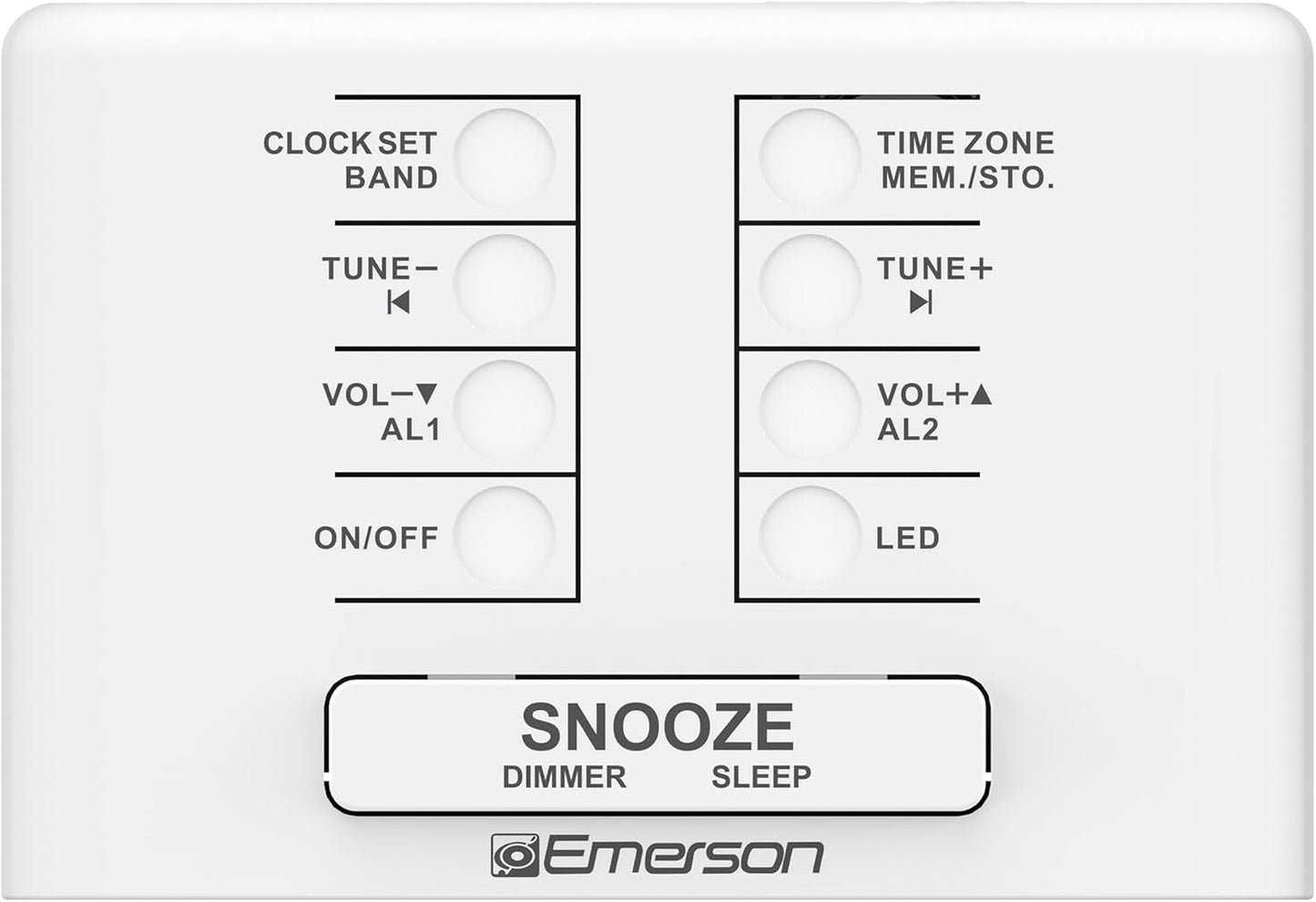 Emerson CKS1500 SmartSet Dual Alarm Clock Radio with AM/FM, 0.9” Blue LED Display, 4-Level Dimmer, Blue Accent Light, Sleep Timer & Auto Time Setting