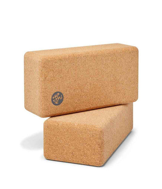Manduka Yoga Block - Fine-Grain Cork Block, Yoga Equipment, Home Gym Accessory, Pilates Tool, Lightweight for Travel, Extra Firm Workout Accessory with Comfortable Edges