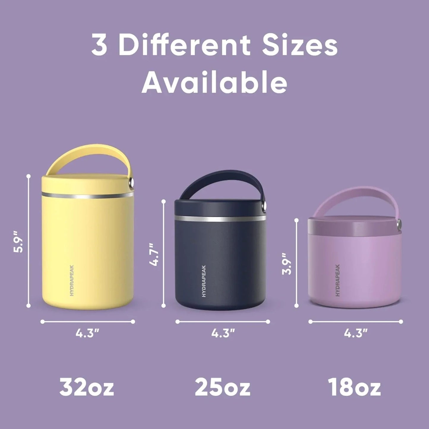 Hydrapeak 25oz Stainless Steel Vacuum Insulated Food Jar for Hot Food and Cold Food, Wide Mouth Leak-Proof Soup Jar for Adults, 10 Hours Hot and 16 Hours Cold (Seafoam) jlhbookstore.store