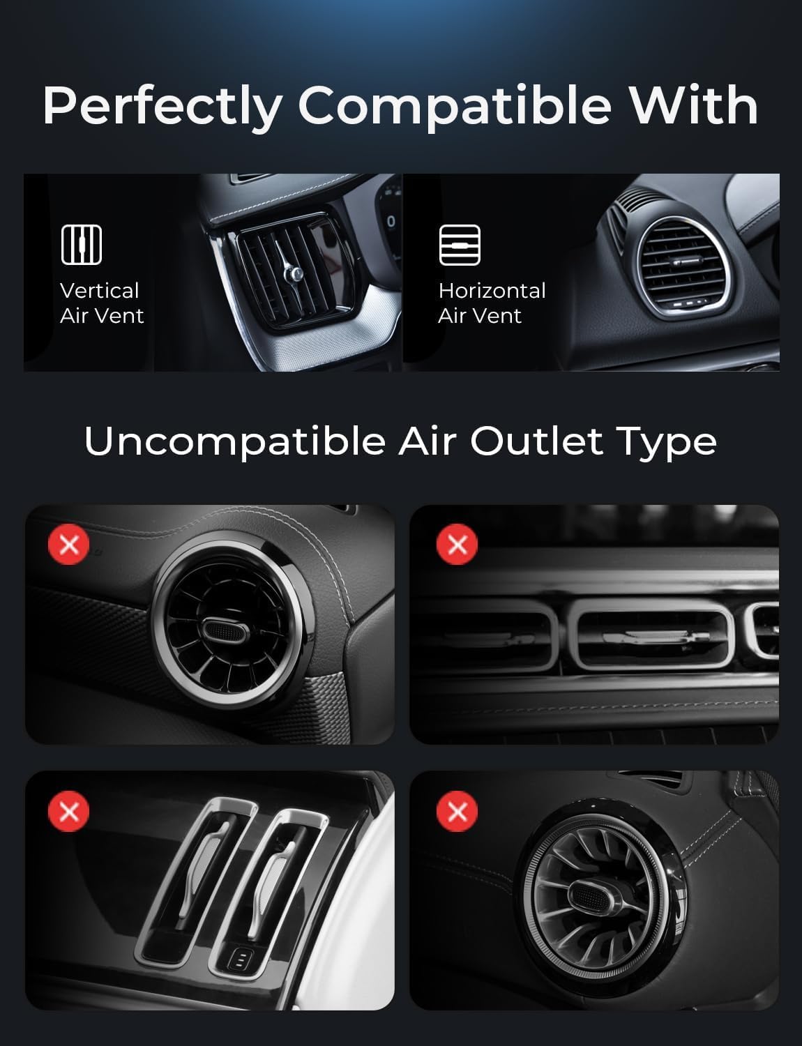 LISEN for 15W MagSafe Car Mount Charger,Magnetic Wireless Car Charger for iPhone 17 Pro Max Accessories,Magnetic Phone Holder for iPhone 17-12,Samsung，Christmas Stocking Stuffers Gifts for Men Women