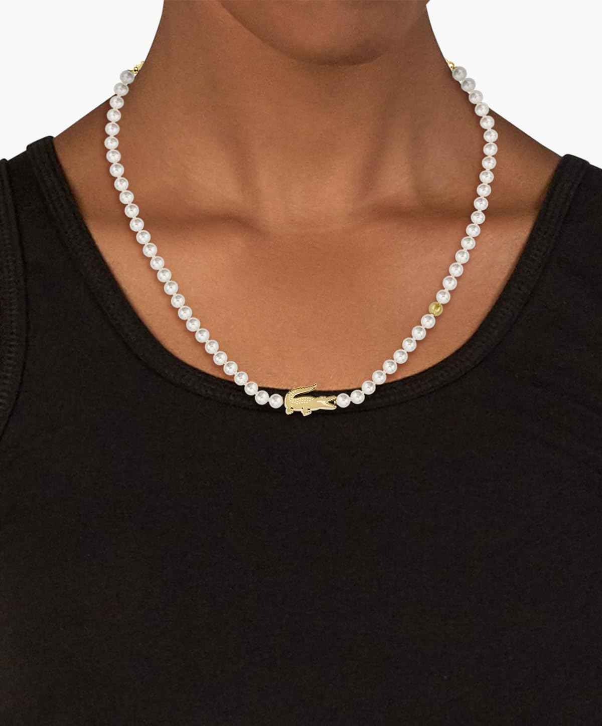 Lacoste Jewelry Men's and Women's Matchpoint Glass Pearls and Necklace - Fashion Jewelry, Accessory - Gift for Him or Her