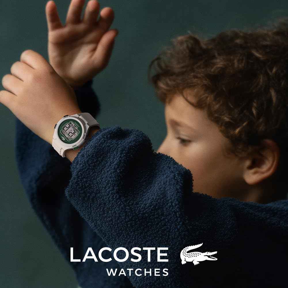 Lacoste LC33 Kids and Teens Digital Watch – 34mm Case, Digital Display with Day/Date, Alarm, Stopwatch, Countdown Timer and Backlight, Fun and Modern Design