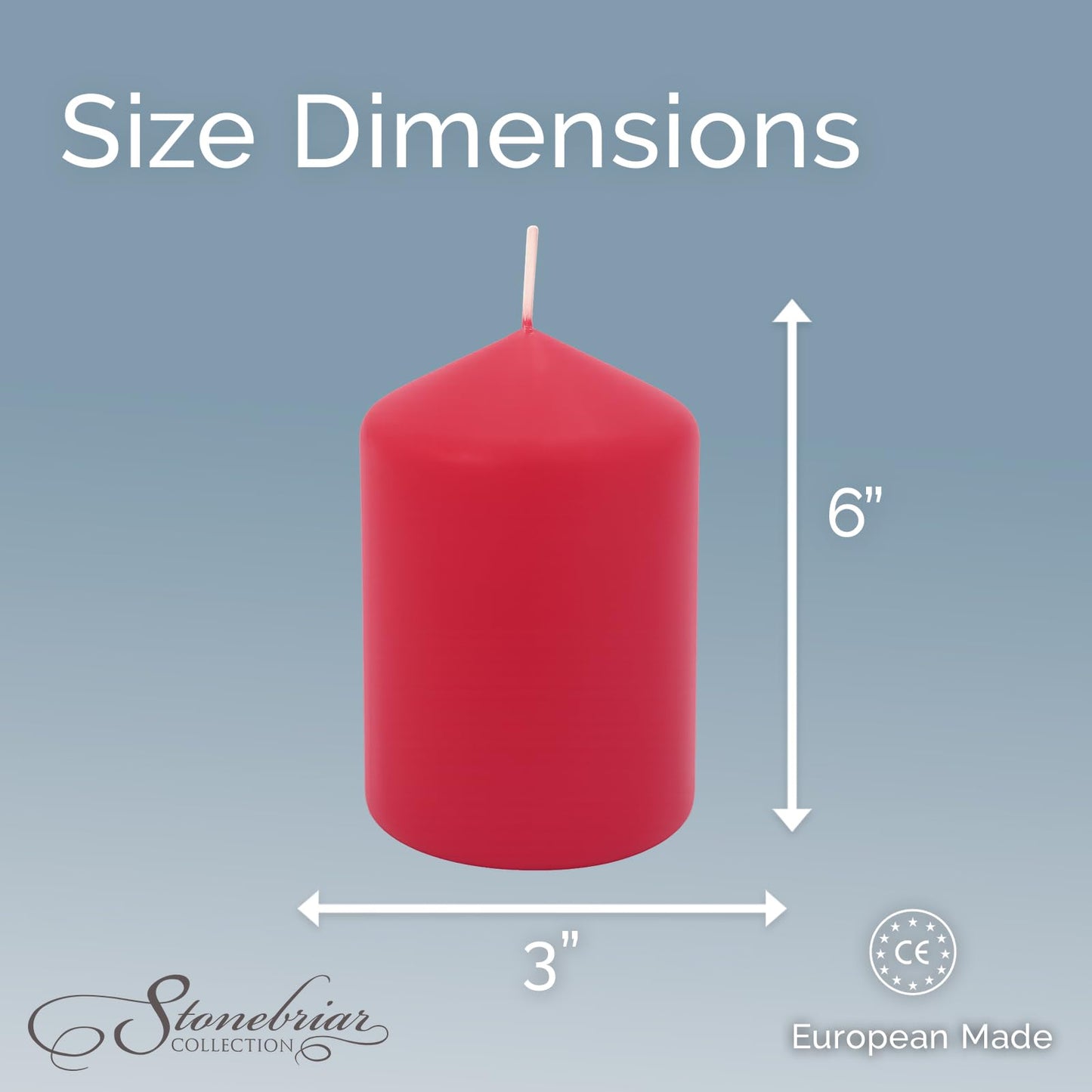 Stonebriar 6 Pack Tall 3 x 6 Inch 65 Hour Long Burning Unscented Ivory Wax Pillar Candles jlhbookstore.store