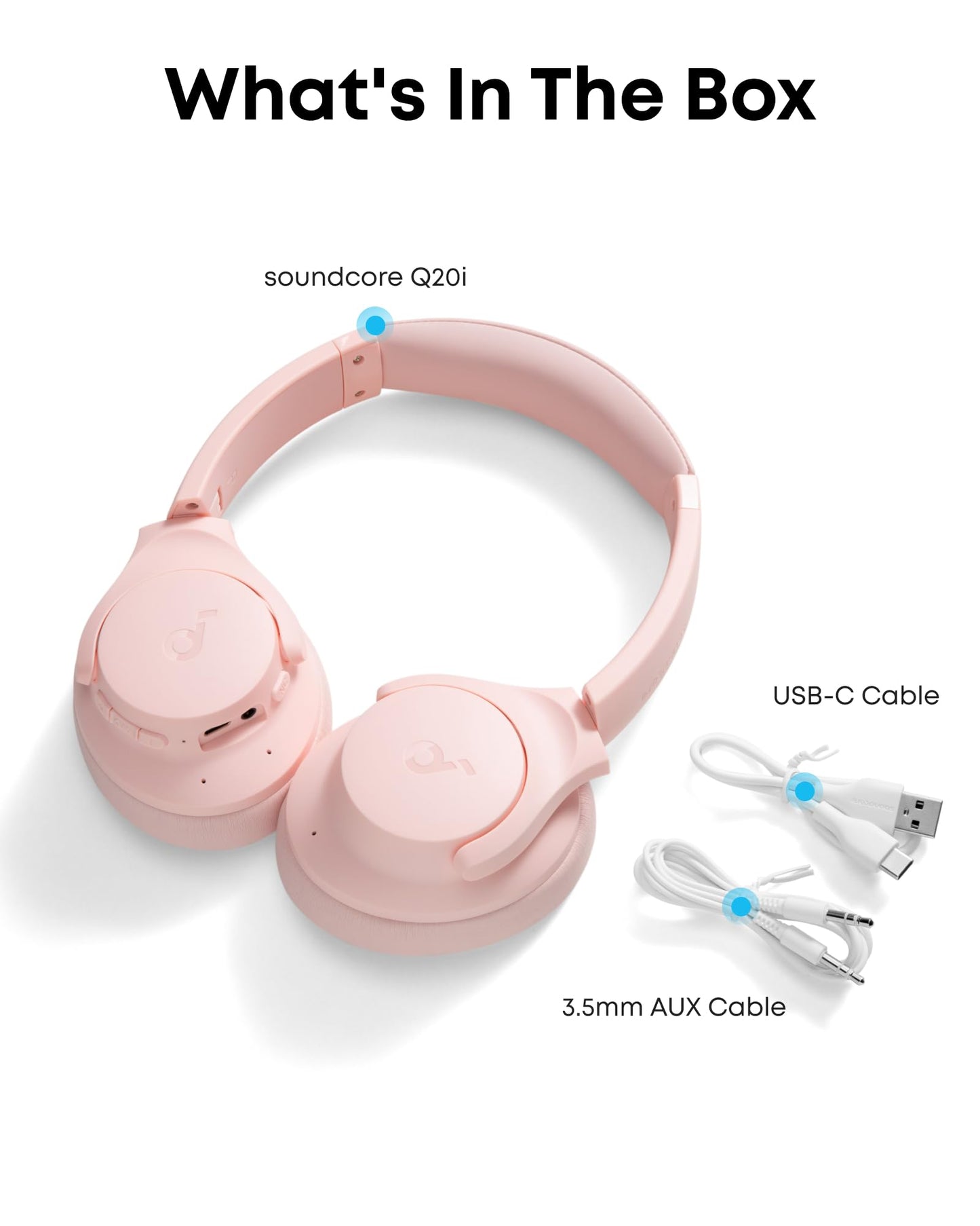 Soundcore by Anker Q20i Hybrid Active Noise Cancelling Headphones, Wireless Over-Ear Bluetooth, 40H Long ANC Playtime, Hi-Res Audio, Big Bass, Customize via an App, Transparency Mode jlhbookstore.store