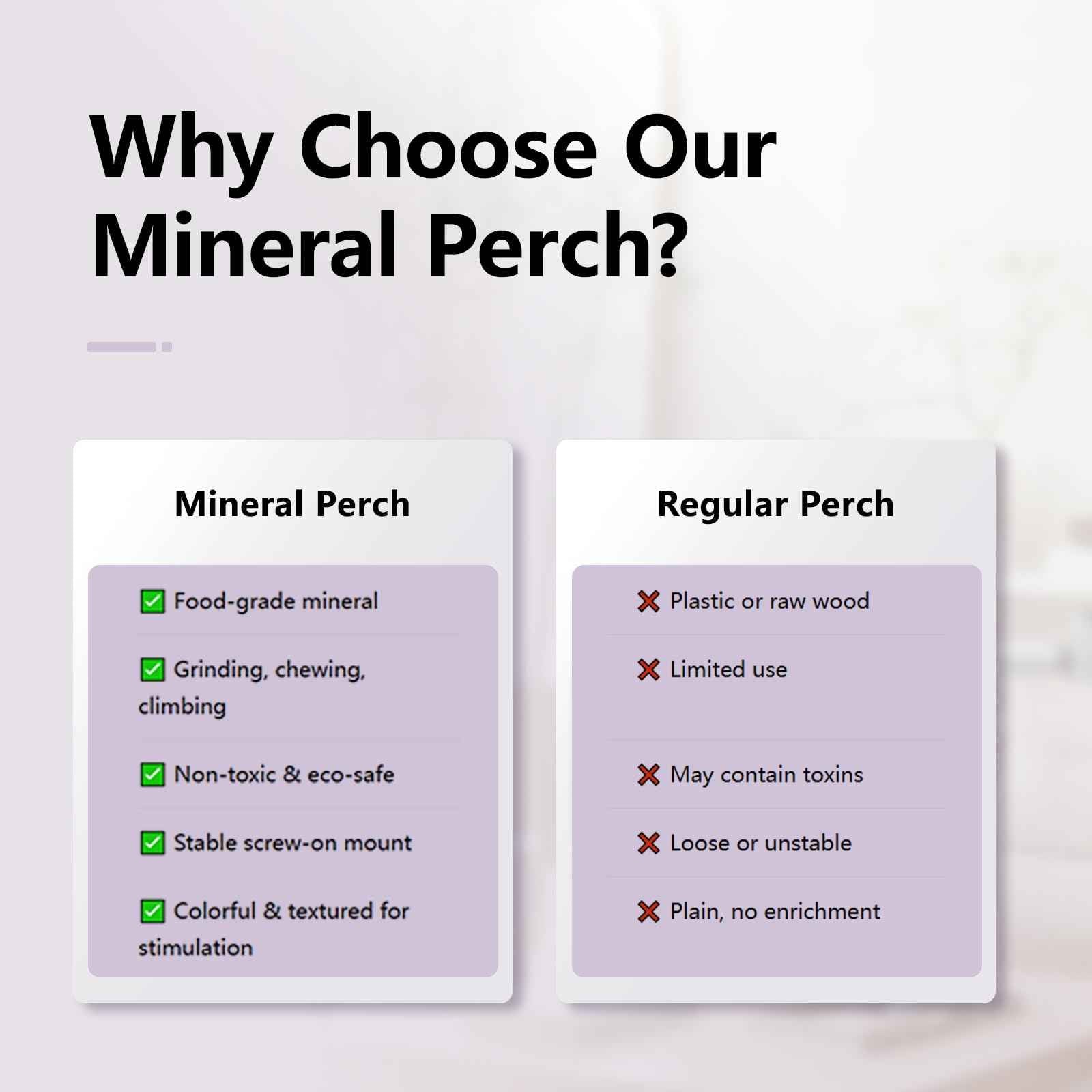 Natural Mineral Bird Perch for Cage Parrot Perch Platform for Beak Grinding Claw Trimming & Chewing Chew Toy for Parakeets Cockatiels Conures Birds Cage Accessories (Gradient Green, 4.7")