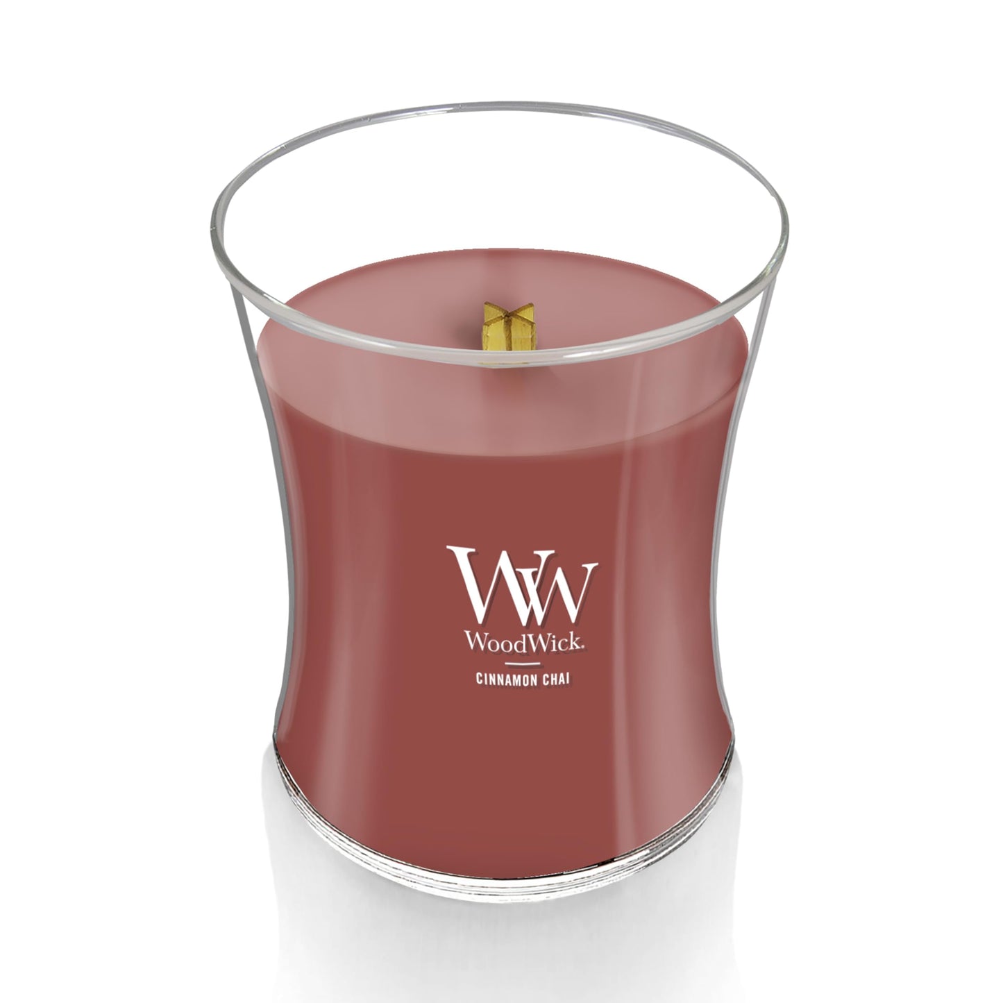 WoodWick Cinnamon Chai Holiday Candle Gifts for Women and Men, 9.7 oz Medium Hourglass Candle with Crackling Wick jlhbookstore.store