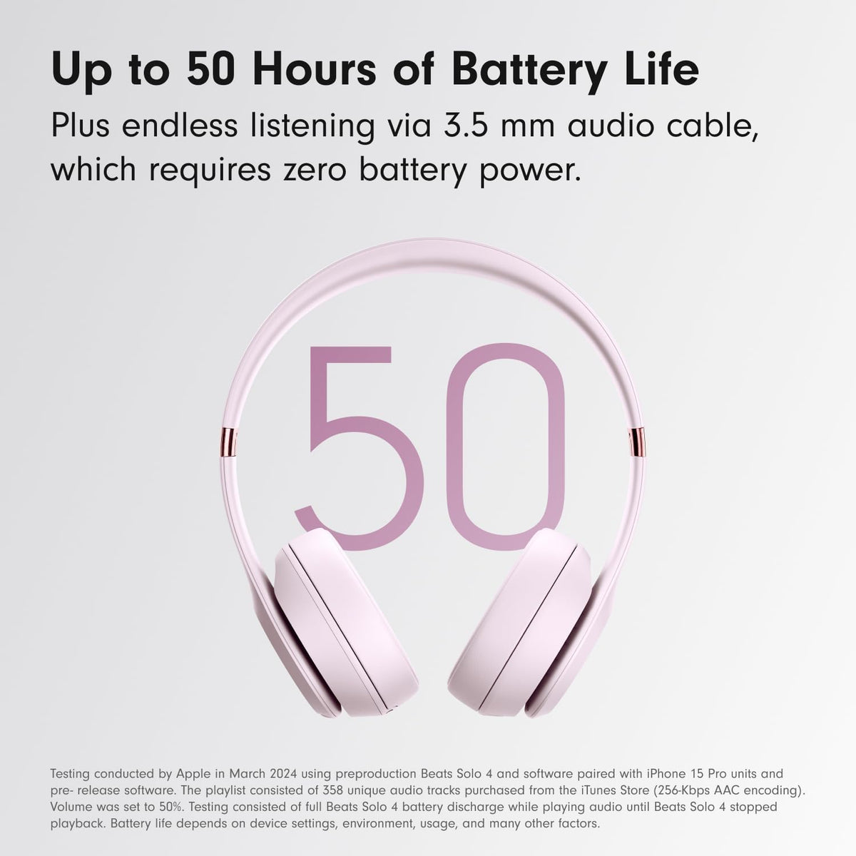 Beats Solo 4 - Wireless On-Ear Bluetooth Headphones, Up to 50-Hour Battery Life, Ultra-Lightweight Comfort, Powerful and Balanced Sound, Apple & Android Compatible - Slate Blue