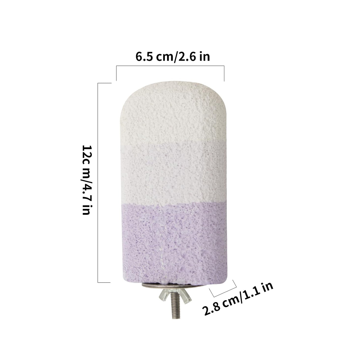 Natural Mineral Bird Perch for Cage Parrot Perch Platform for Beak Grinding Claw Trimming & Chewing Chew Toy for Parakeets Cockatiels Conures Birds Cage Accessories (Gradient Green, 4.7")