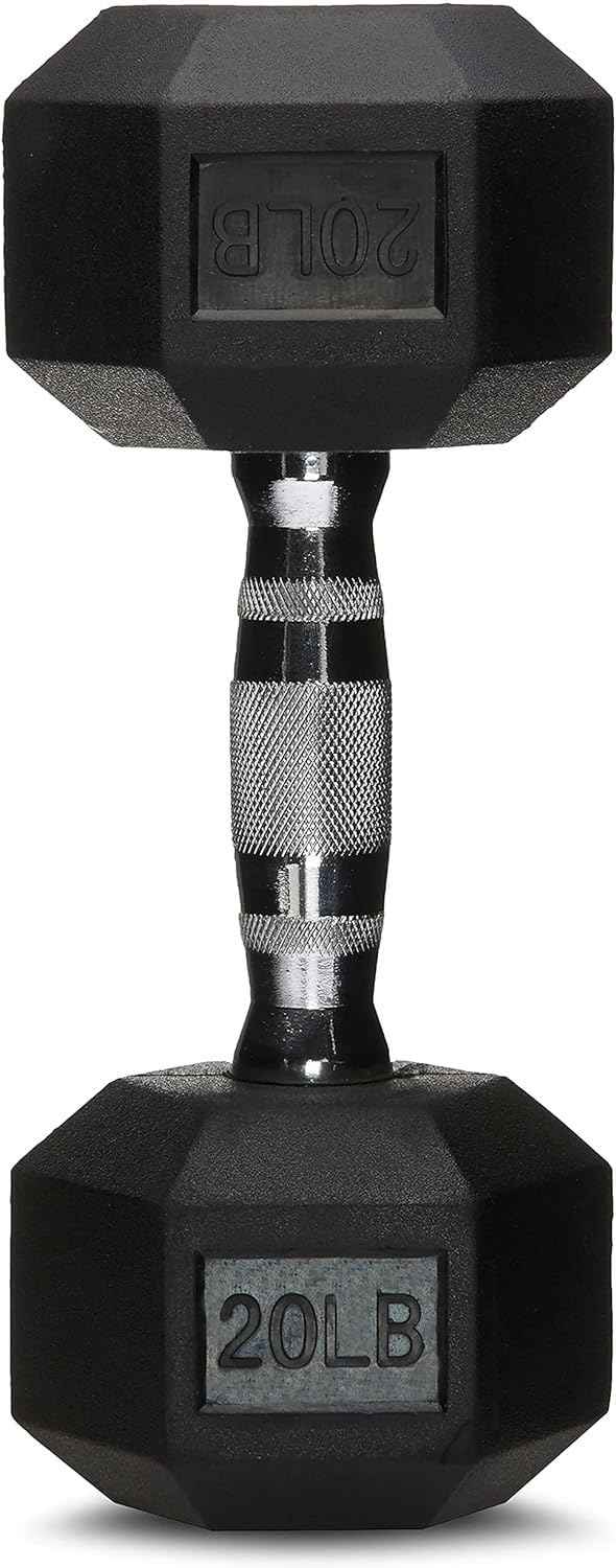 Amazon Basics Rubber Hex Dumbbell Hand Weight