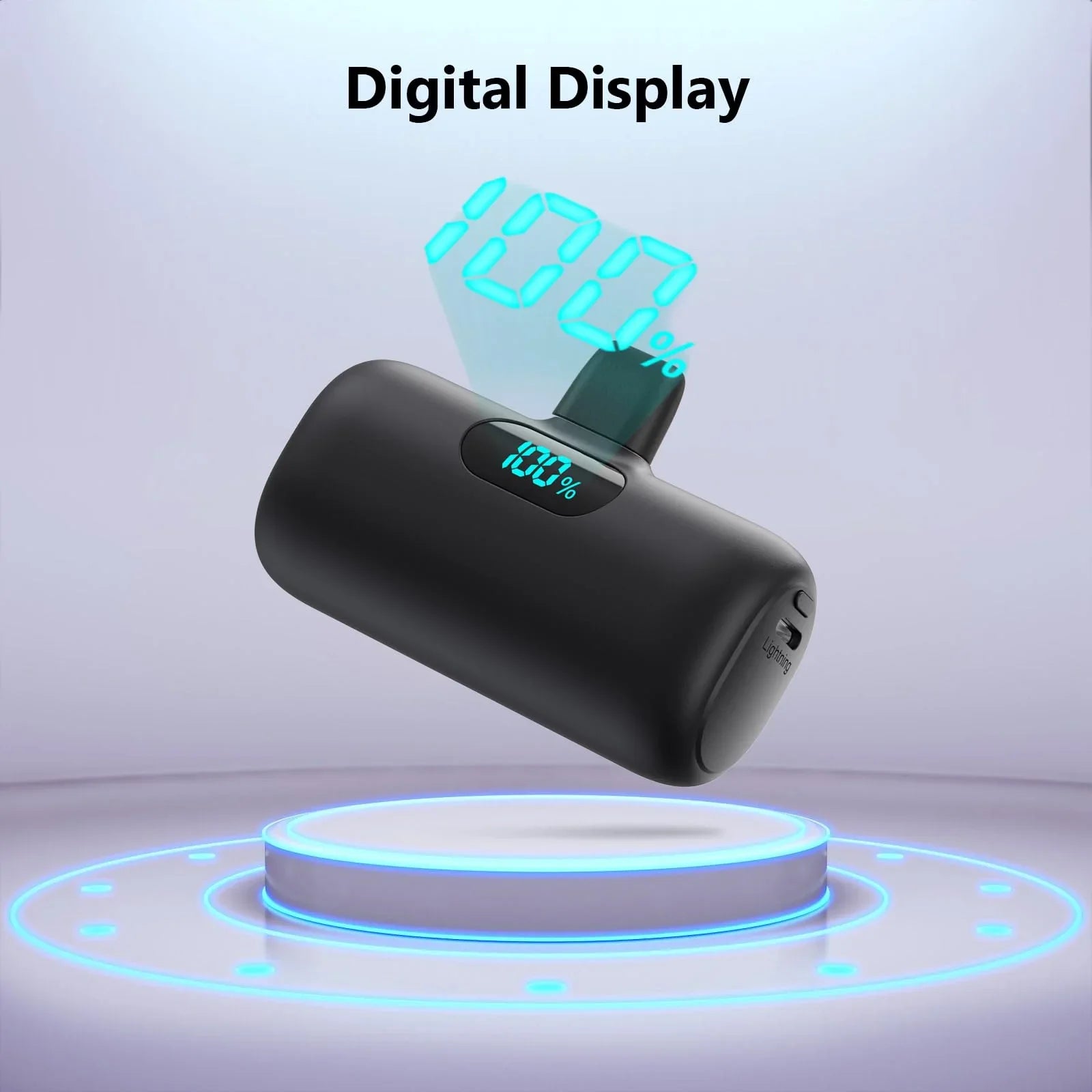 Mini Portable Charger for iPhone,Upgraded 5000mAh PD Fast Charging Battery Pack,LCD Display Cute Power Bank Portable Phone Charger for iPhone 14/14 Pro Max/13/13 Pro/12 Pro/11/XS/XR/X/8/7/6-Black - Jlhbookstore.store