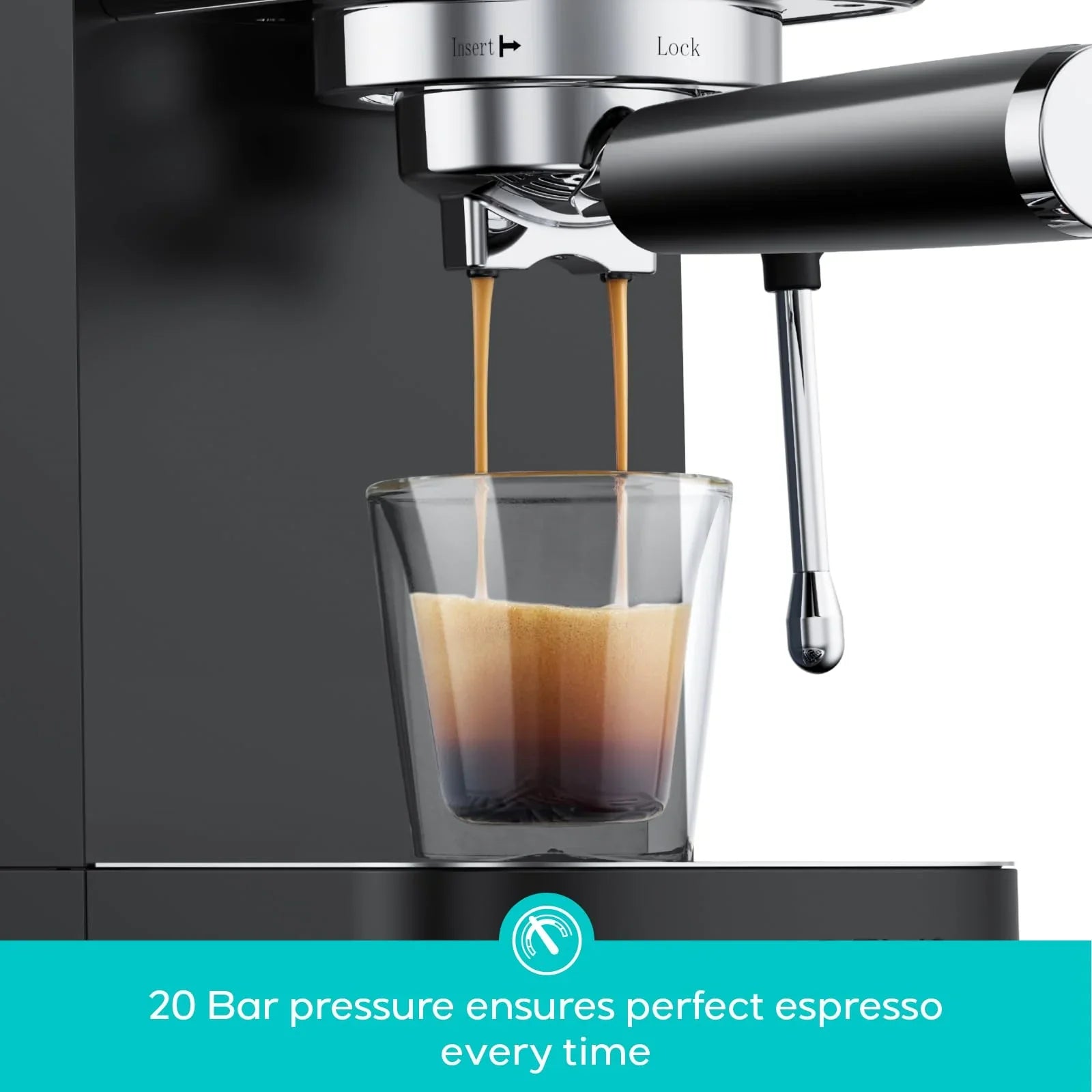 CASABREWS 3700 Essential Espresso Machine 20 Bar, Stainless steel Coffee Maker with Milk Frother, Espresso Coffee Machine for Cappuccino, Latte, 43.9oz Water Tank, Sapphire Blue - Jlhbookstore.store