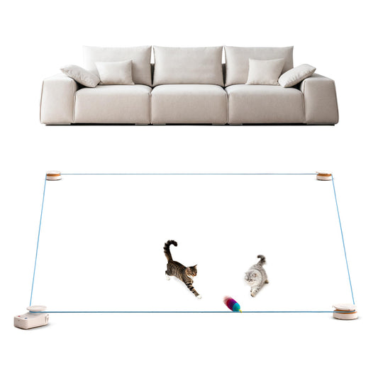 Interactive Cat Toy for Indoor Cats – Automatic Moving & Enrichment Toy for Indoor Cats/Kitten, Auto/Manual Control Cat Treadmill for Exercise & Mental Stimulation, Stimulating Chase Toys (H1K2)