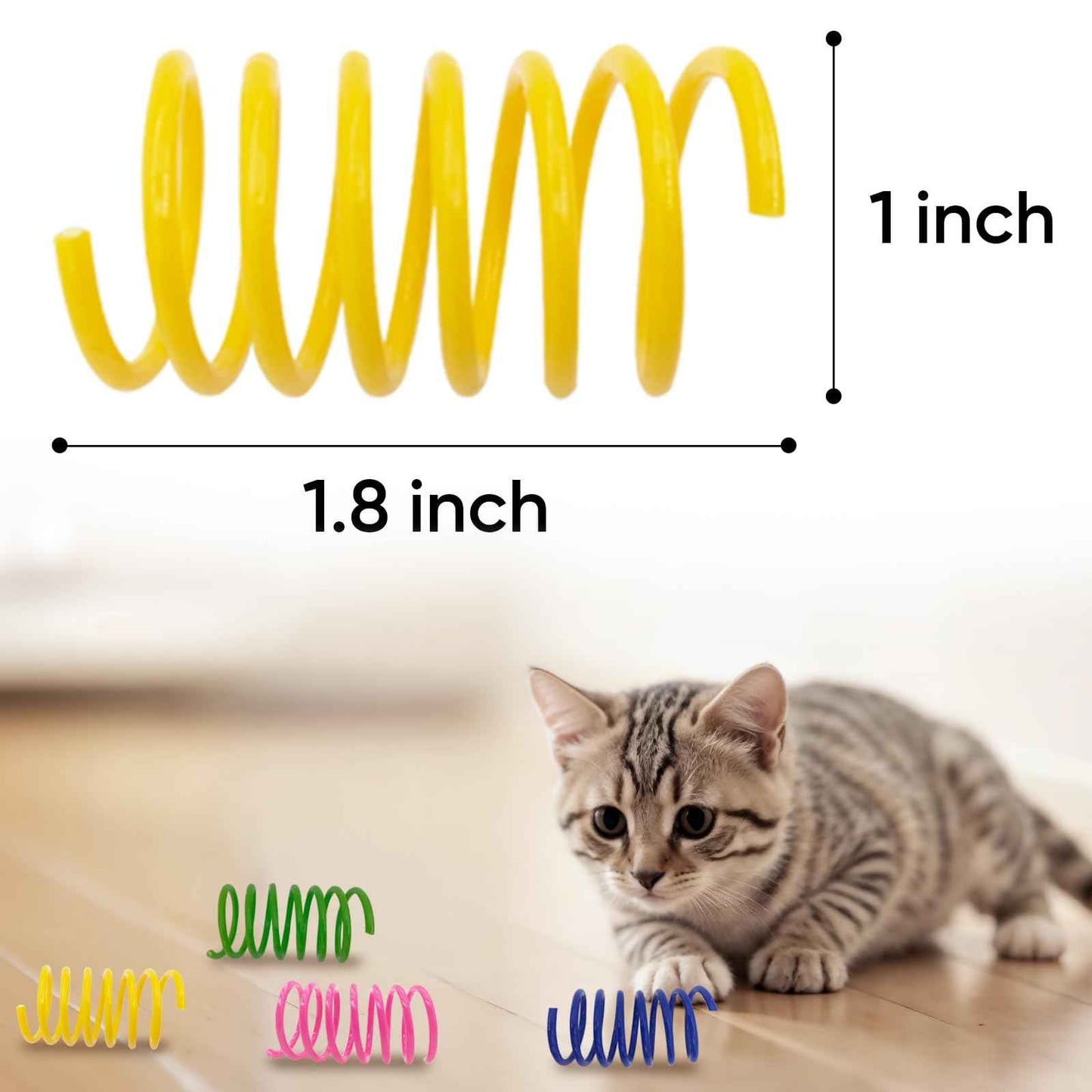 Cat Toys for Indoor Cats - 34 Packs Interactive Set with Colorful Springs, Mouse Toy, Catnip Ropes, Balls, Bells, and Sisal Ball for Kittens