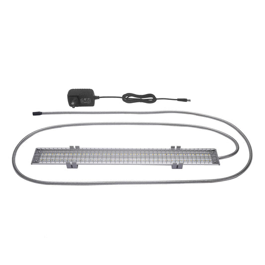 HappyBird Lighting Bird Cage Light with Chew Guard - Full Spectrum LED Pet Light - Simulates Natural Environment - Safe for Hookbill Birds – Easy to Install - (18" Long)