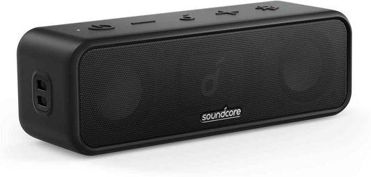 Soundcore Anker 3 Portable Bluetooth Speaker - Wireless, IPX7 Waterproof, 24H Playtime, Pure Titanium Diaphragm Drivers, PartyCast, BassUp, Custom EQ App - for Home, Shower, Outdoor, and Beach