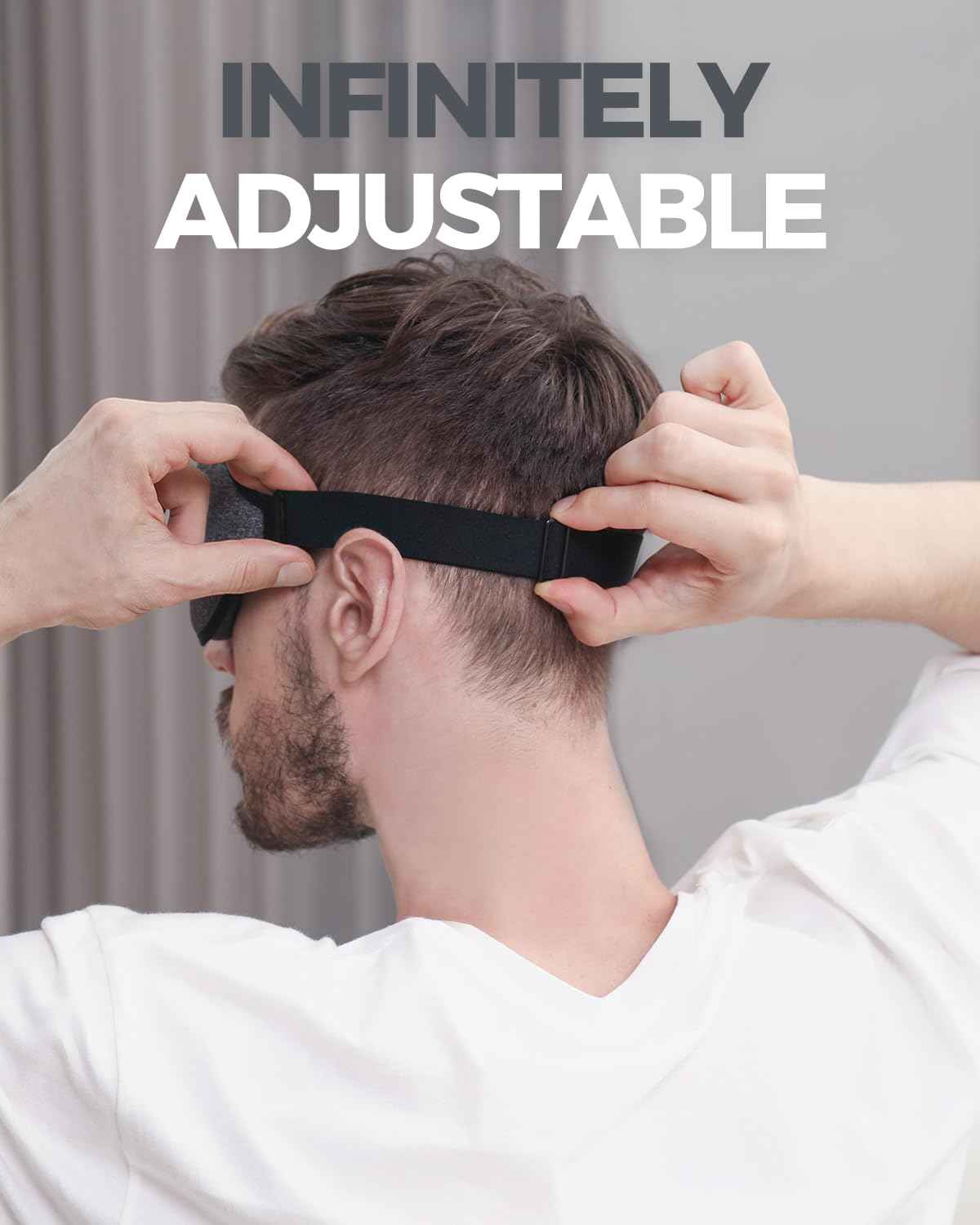 MZOO Luxury Sleep Eye Mask for Side Sleeper Men Women, Zero Eye Pressure 3D Sleeping Mask, Light Blocking Patented Design Night Blindfold, Soft Eye Shade Cover for Travel, Black