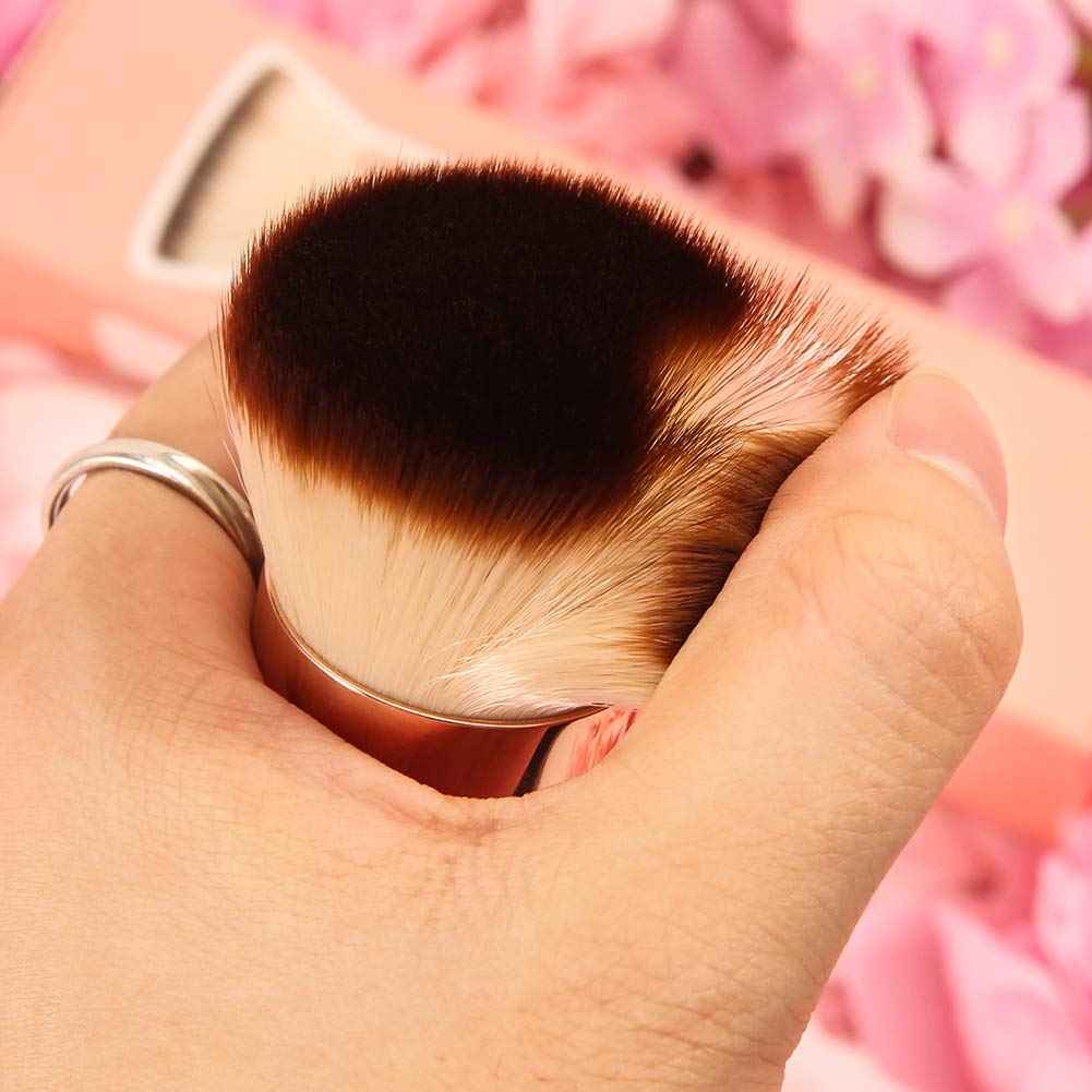 DUcare Kabuki Foundation Brush for Liquid Makeup Flat Top Professional Stick Buffing Blending Mineral Powder Large Face Makeup Brush, Black