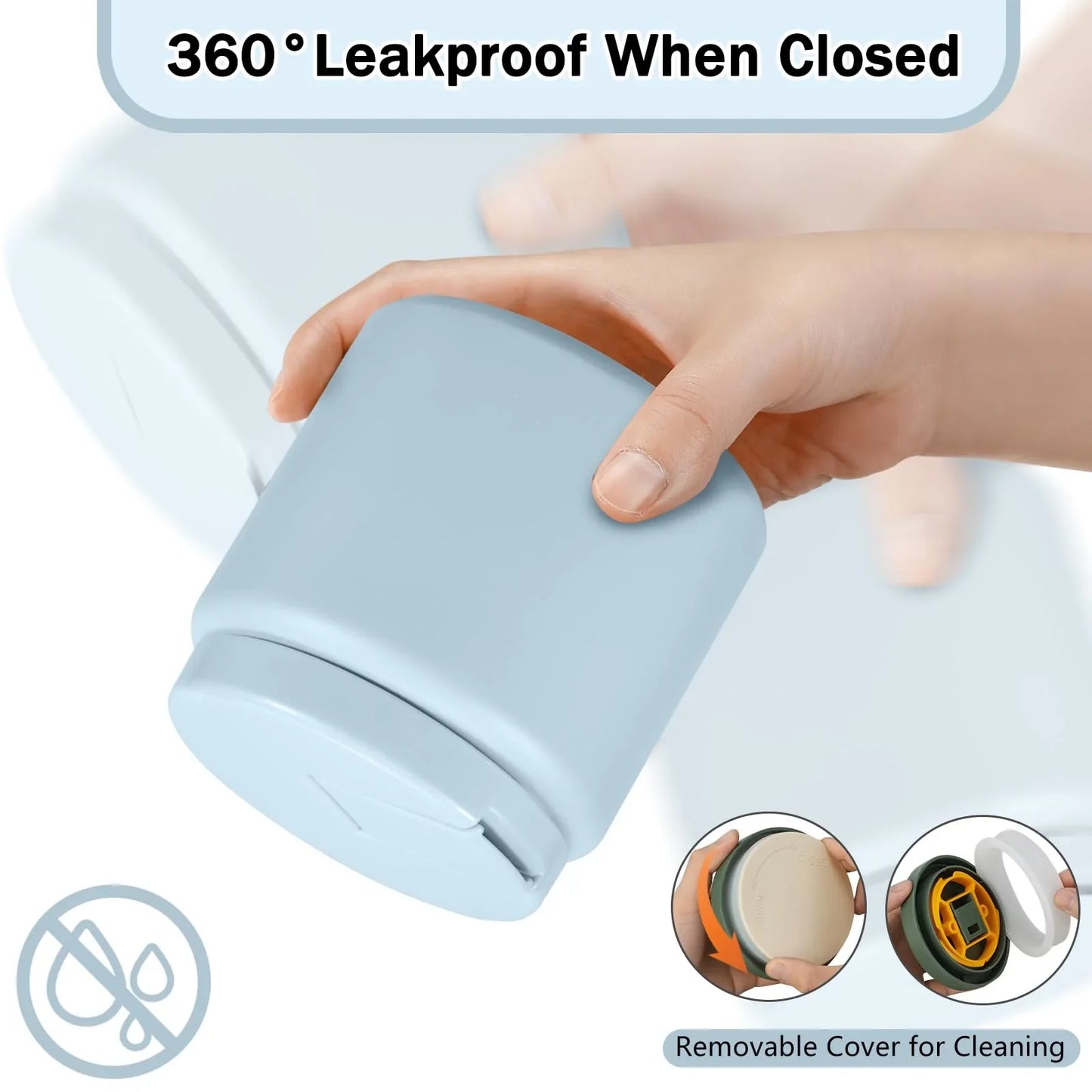 13.5oz Kids Jar for Hot Food, Insulated Vacuum Food Jar with Buckle Lid, Stainless Steel Wide Mouth Leak Proof Insulated Lunch Container for School Picnic Travel, Blue - Jlhbookstore.store