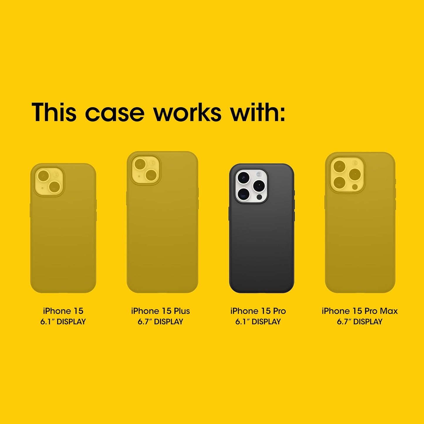 OtterBox iPhone 15 Pro (Only) Commuter Series Case - Black, Slim & Tough, Pocket-Friendly, with Port Protection jlhbookstore.store