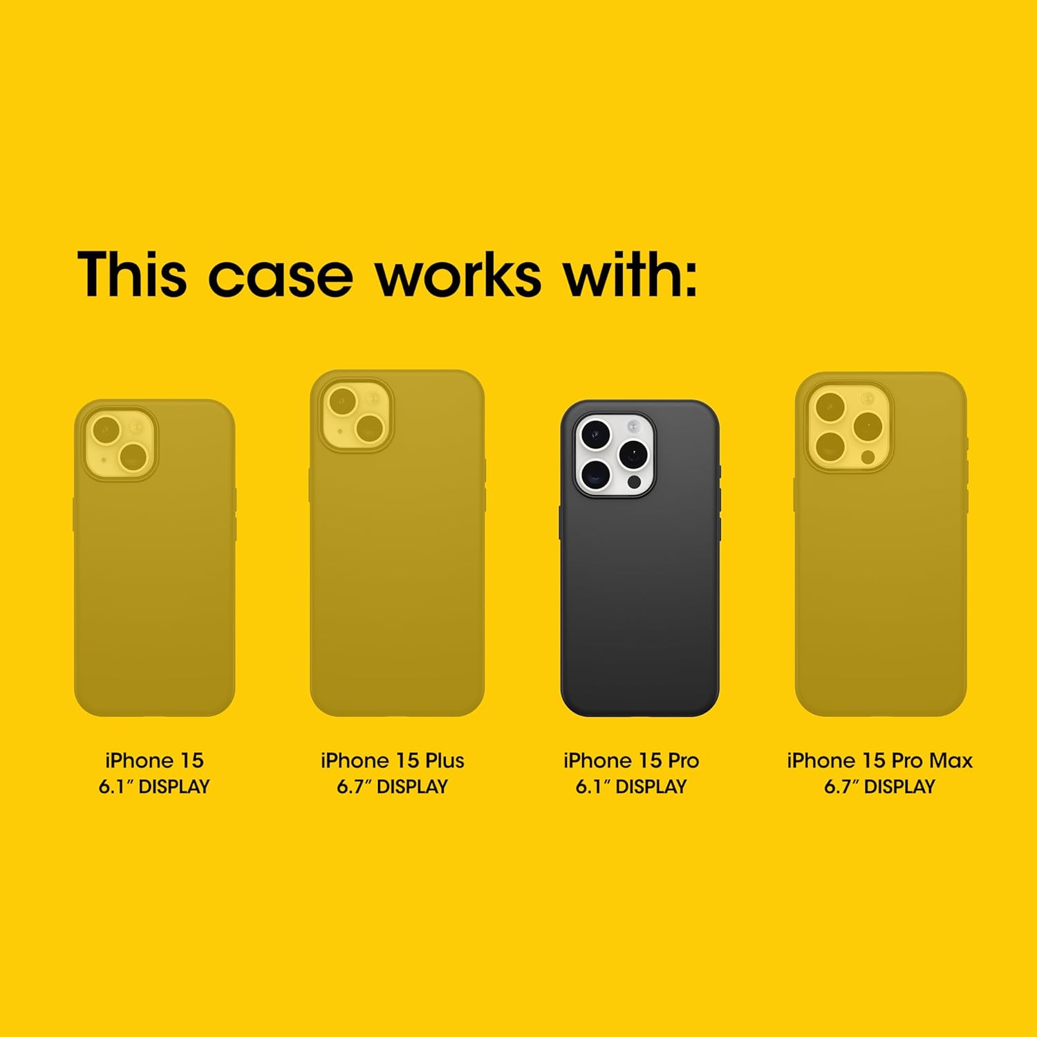 OtterBox iPhone 15 Pro (Only) Commuter Series Case - Black, Slim & Tough, Pocket-Friendly, with Port Protection jlhbookstore.store