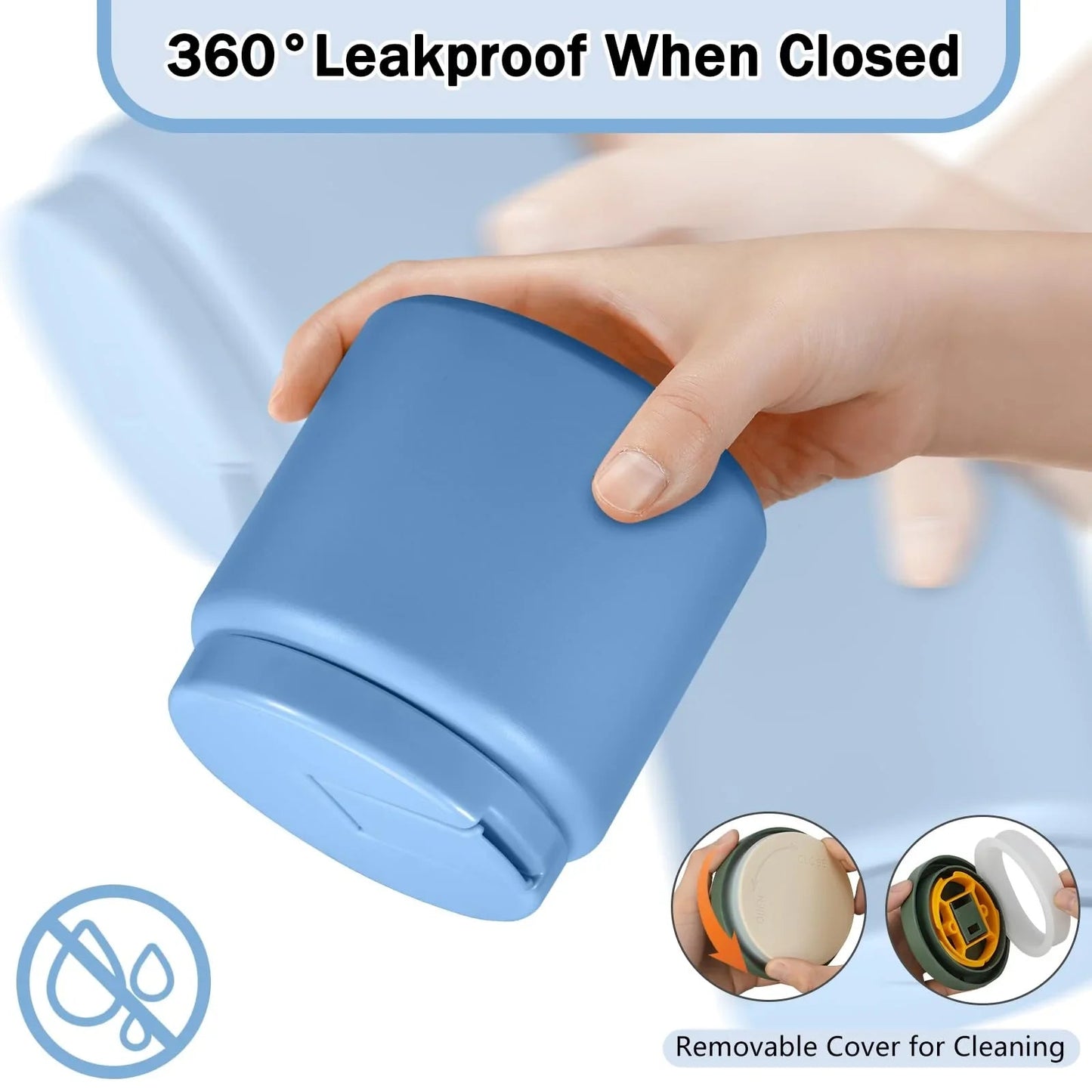 13.5oz Kids Jar for Hot Food, Insulated Vacuum Food Jar with Buckle Lid, Stainless Steel Wide Mouth Leak Proof Insulated Lunch Container for School Picnic Travel, Blue jlhbookstore.store