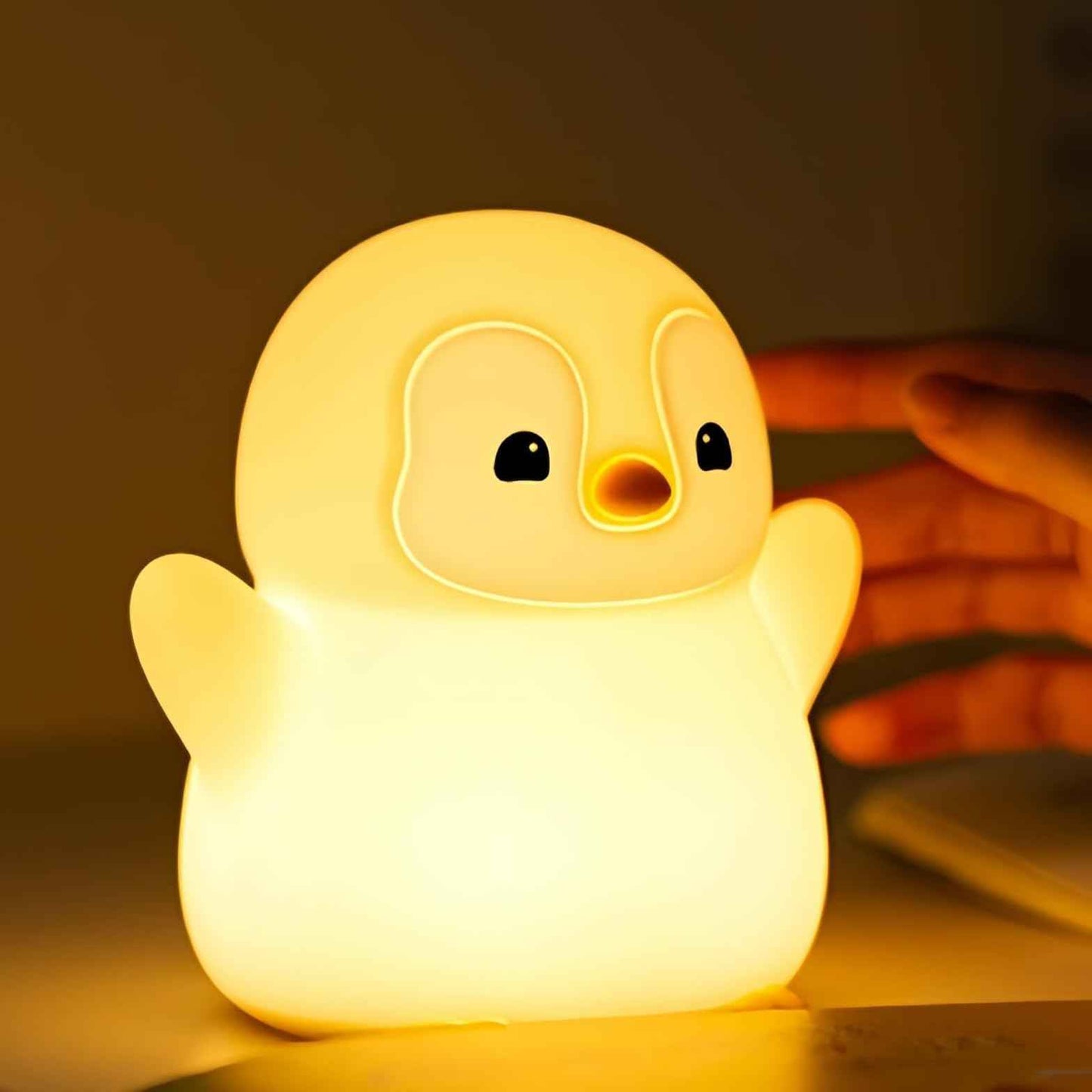 DREAMING MY DREAM Cute Duck Lamp,Do Do Duck Night Light,Silicone Squishy Nursery Bedside Lamp,USB Rechargeable Touch Table Lampfor Bedrooms, Living Room Decor Gift Toy