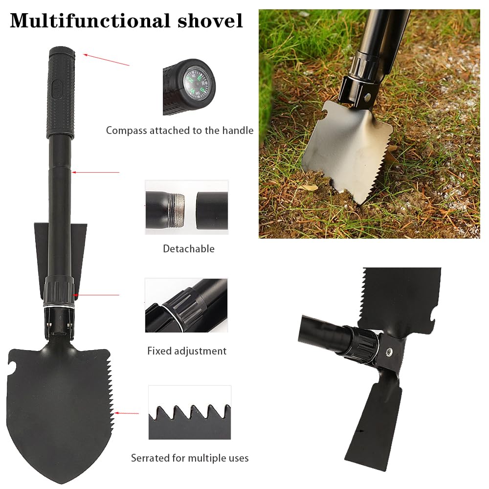 Roadside Assistance Emergency Kit - Car Emergency Kit with Jumper Cables (Upgraded) Emergency Roadside Kit for Car 142 Pieces Car Safety Kits,Tow Strap,Tool Kit,Reflective Warning Triangle