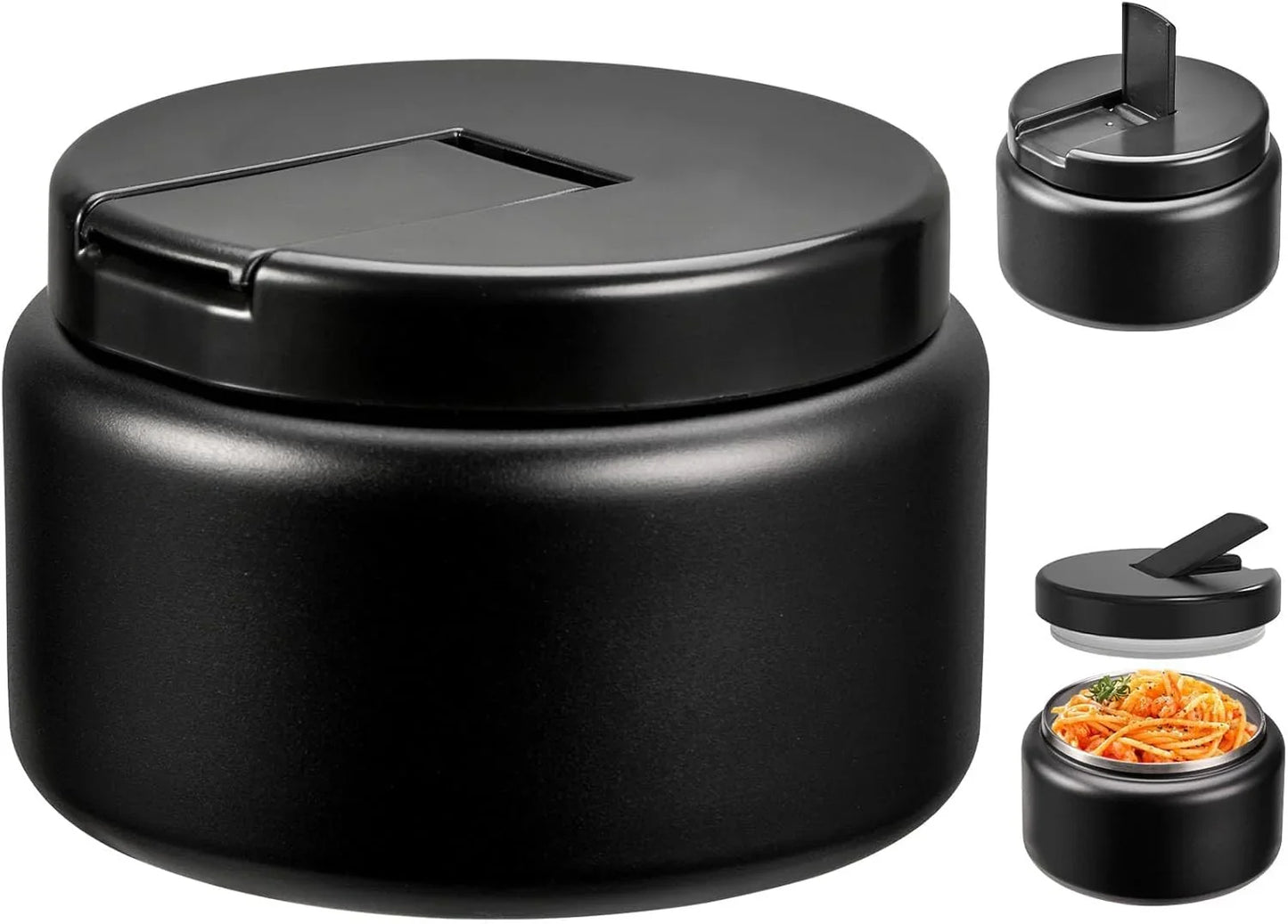 13.5oz Kids Jar for Hot Food, Insulated Vacuum Food Jar with Buckle Lid, Stainless Steel Wide Mouth Leak Proof Insulated Lunch Container for School Picnic Travel, Blue - Jlhbookstore.store