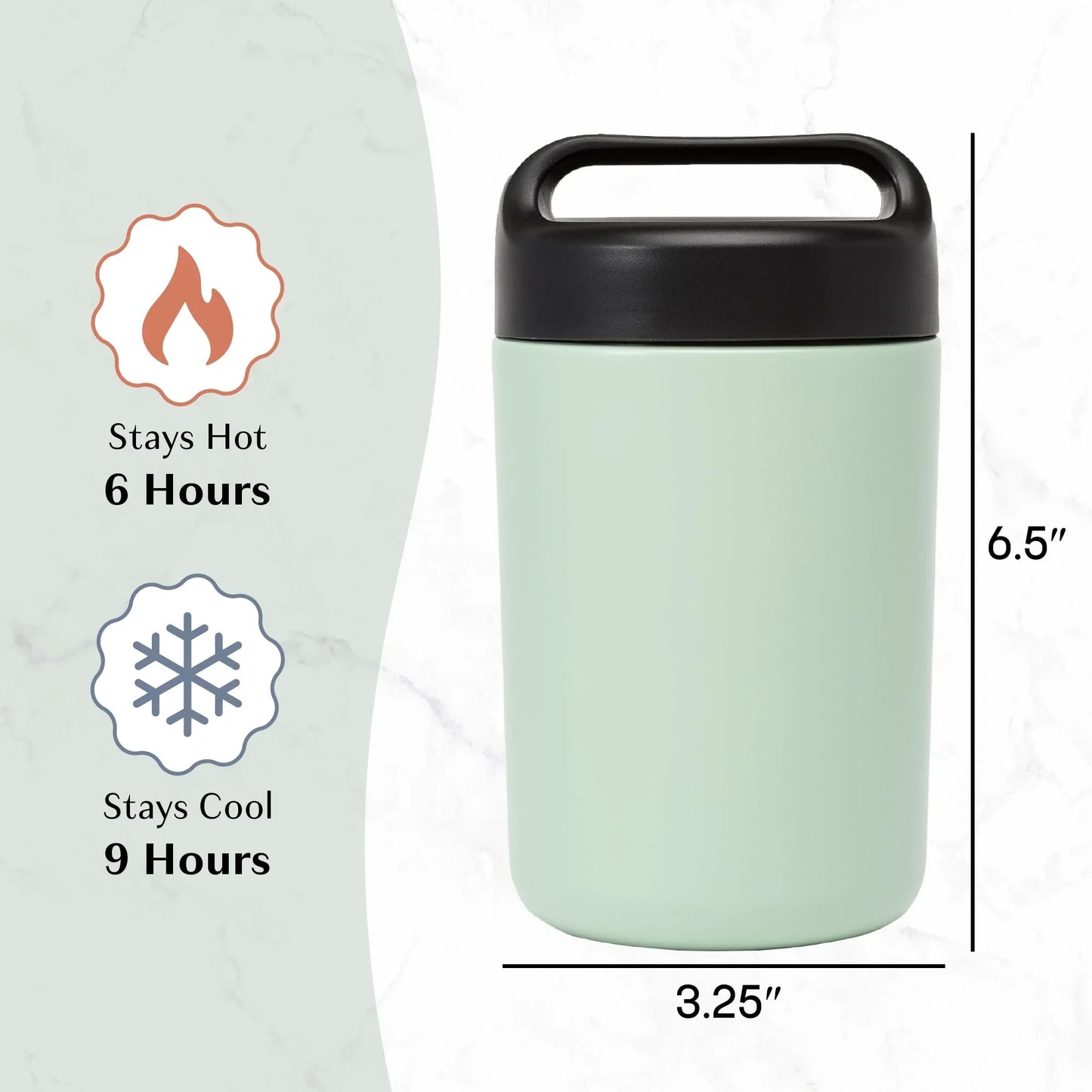 Goodful Stainless Steel Food Jar, Double Wall Vacuum Sealed Insulated Food Storage Container with Carry Handle Lid, 16-Ounce, Gray - Jlhbookstore.store