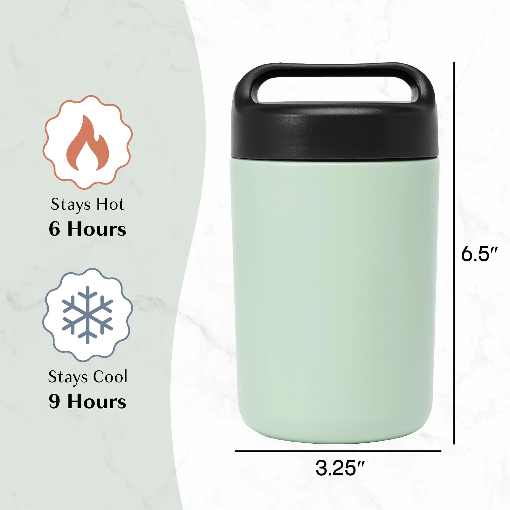 Goodful Stainless Steel Food Jar, Double Wall Vacuum Sealed Insulated Food Storage Container with Carry Handle Lid, 16-Ounce, Gray - Jlhbookstore.store