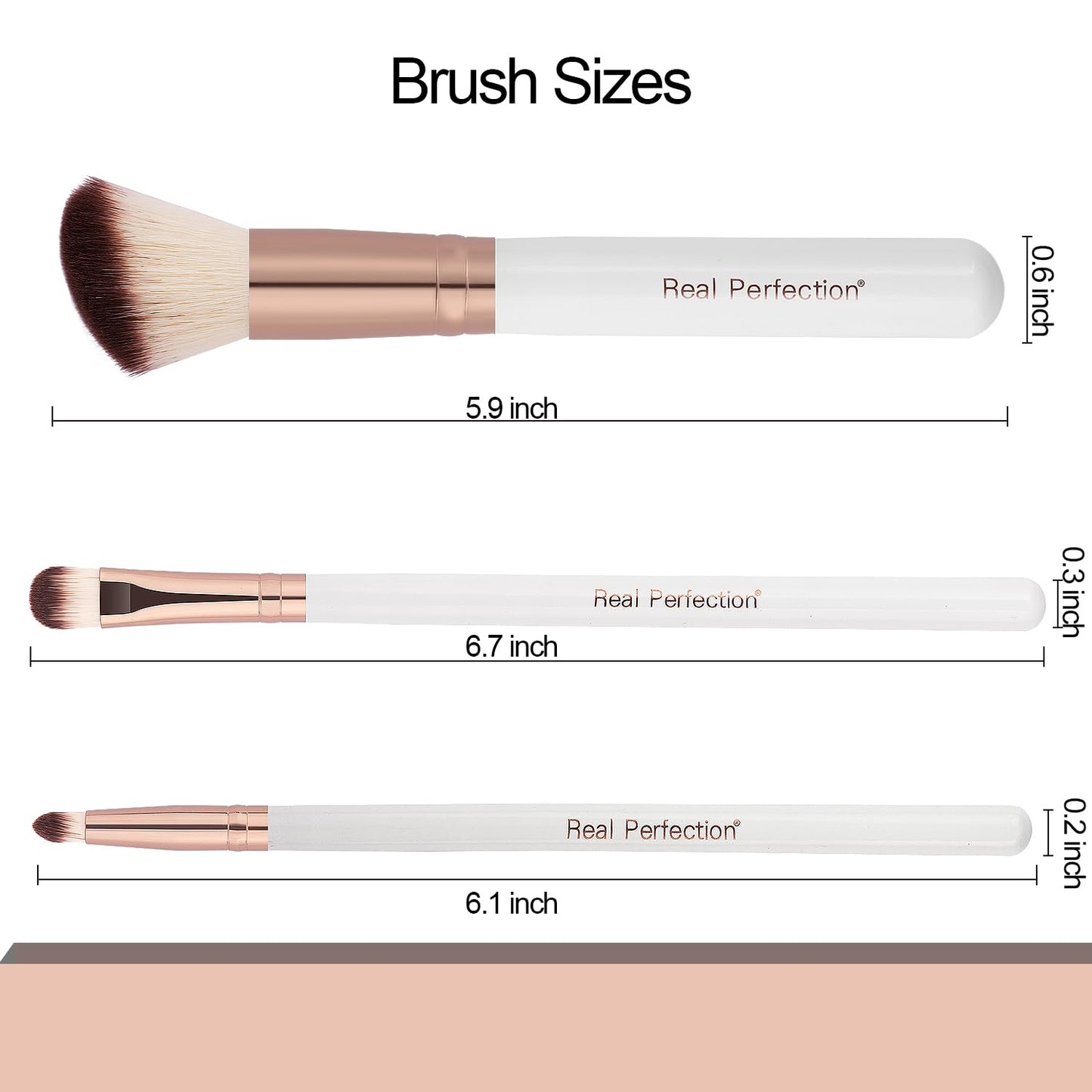 Real Perfection Makeup Brush Set 16 Pcs with 1 Eyebrow Razor Premium Synthetic Foundation Powder Concealers Eyeshadow Blush Makeup Brushes Make up Brushes Kit (Pink)