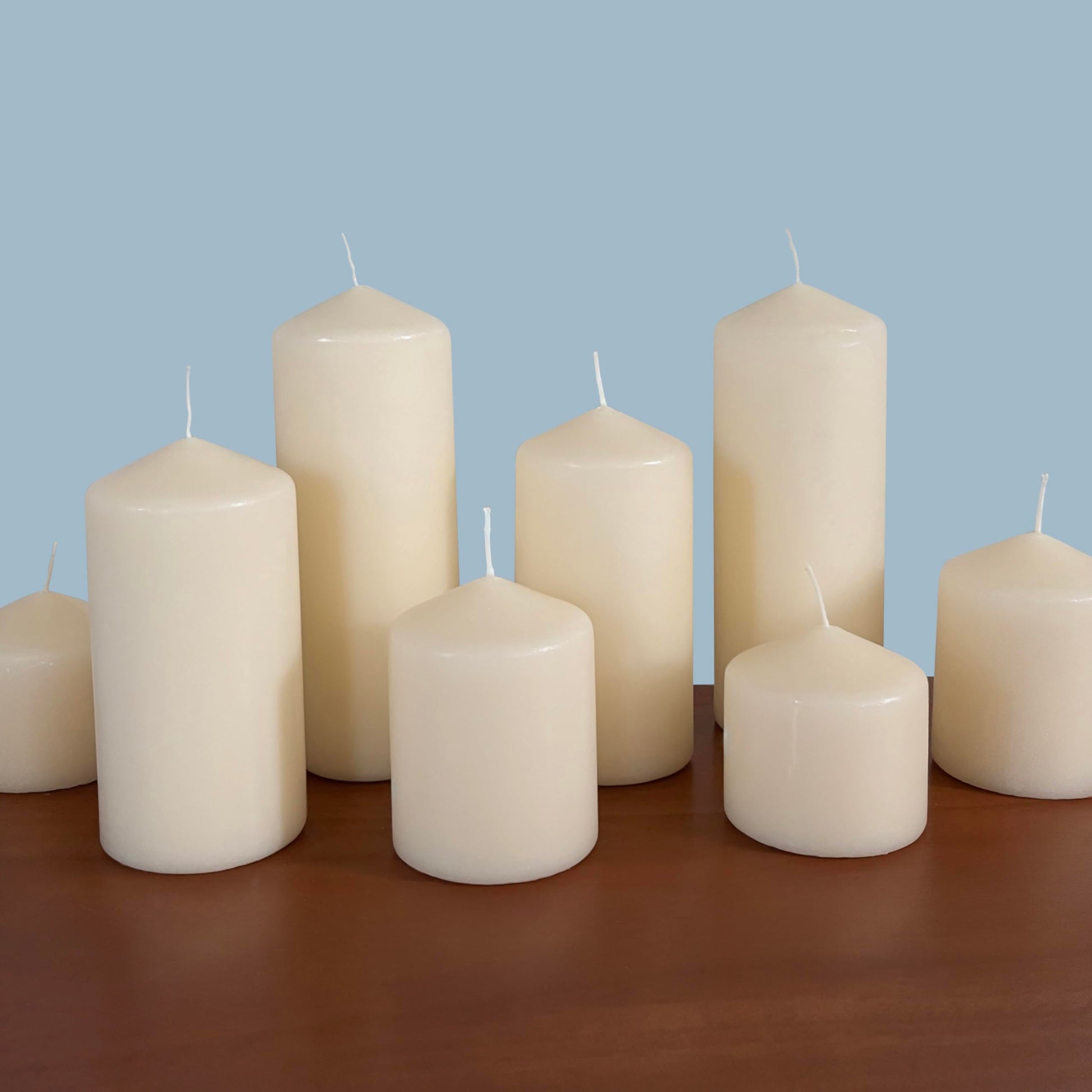 Stonebriar 6 Pack Tall 3 x 6 Inch 65 Hour Long Burning Unscented Ivory Wax Pillar Candles jlhbookstore.store