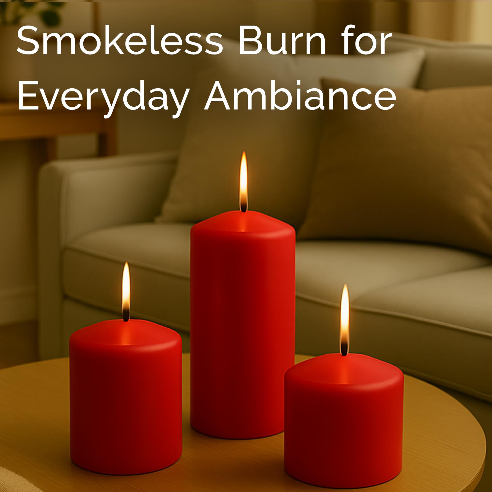 Stonebriar 6 Pack Tall 3 x 6 Inch 65 Hour Long Burning Unscented Ivory Wax Pillar Candles jlhbookstore.store