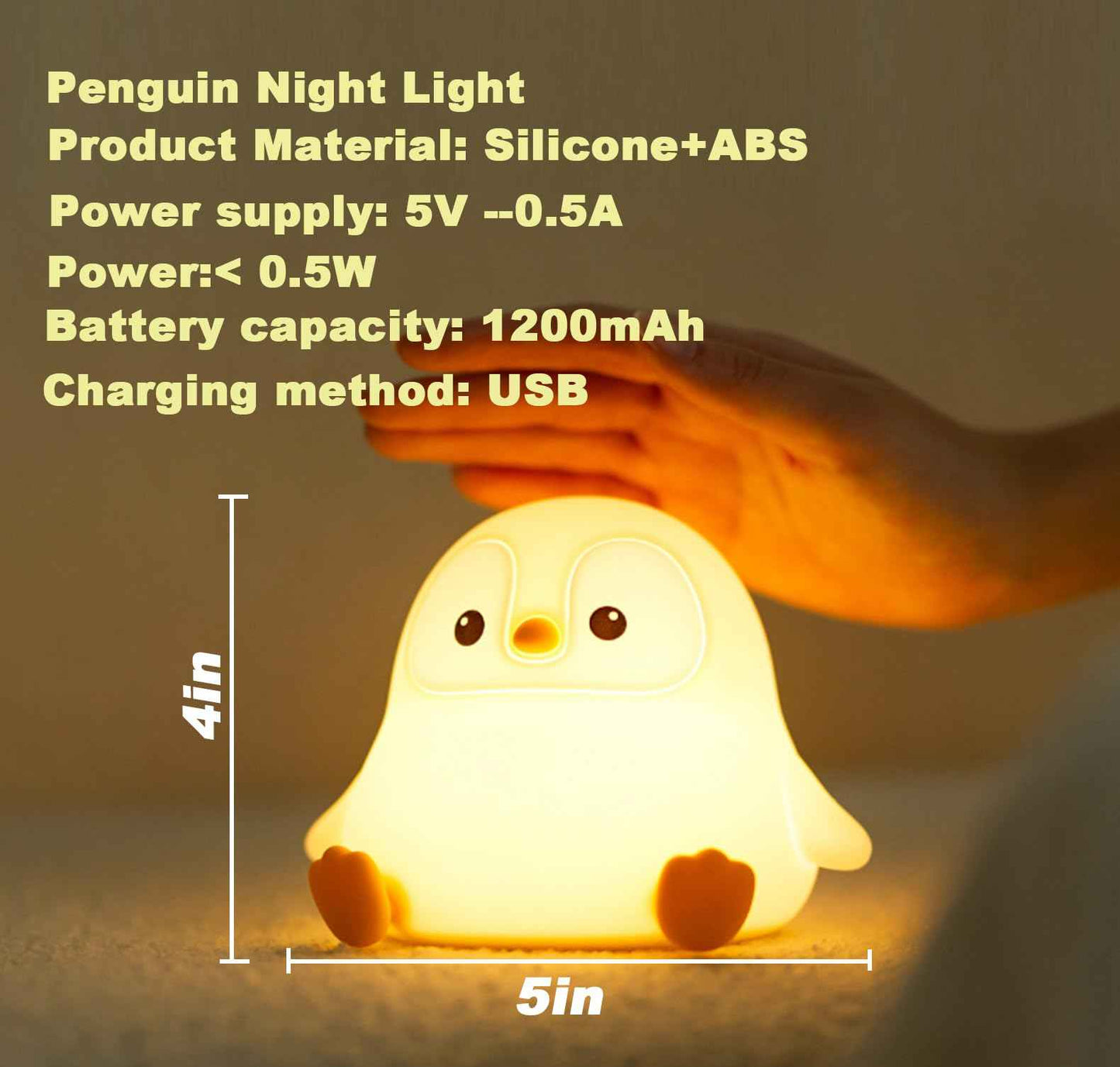 DREAMING MY DREAM Cute Duck Lamp,Do Do Duck Night Light,Silicone Squishy Nursery Bedside Lamp,USB Rechargeable Touch Table Lampfor Bedrooms, Living Room Decor Gift Toy