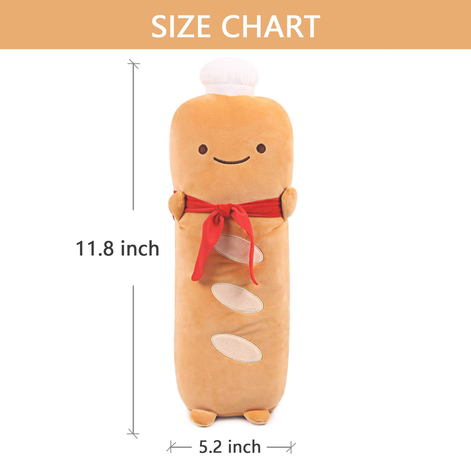 Toast Bread Pillow Funny Food Plush Toy Pillows Small Cute Stuffed Plush Sofa Pillow (Toast Bread,Golden) jlhbookstore.store