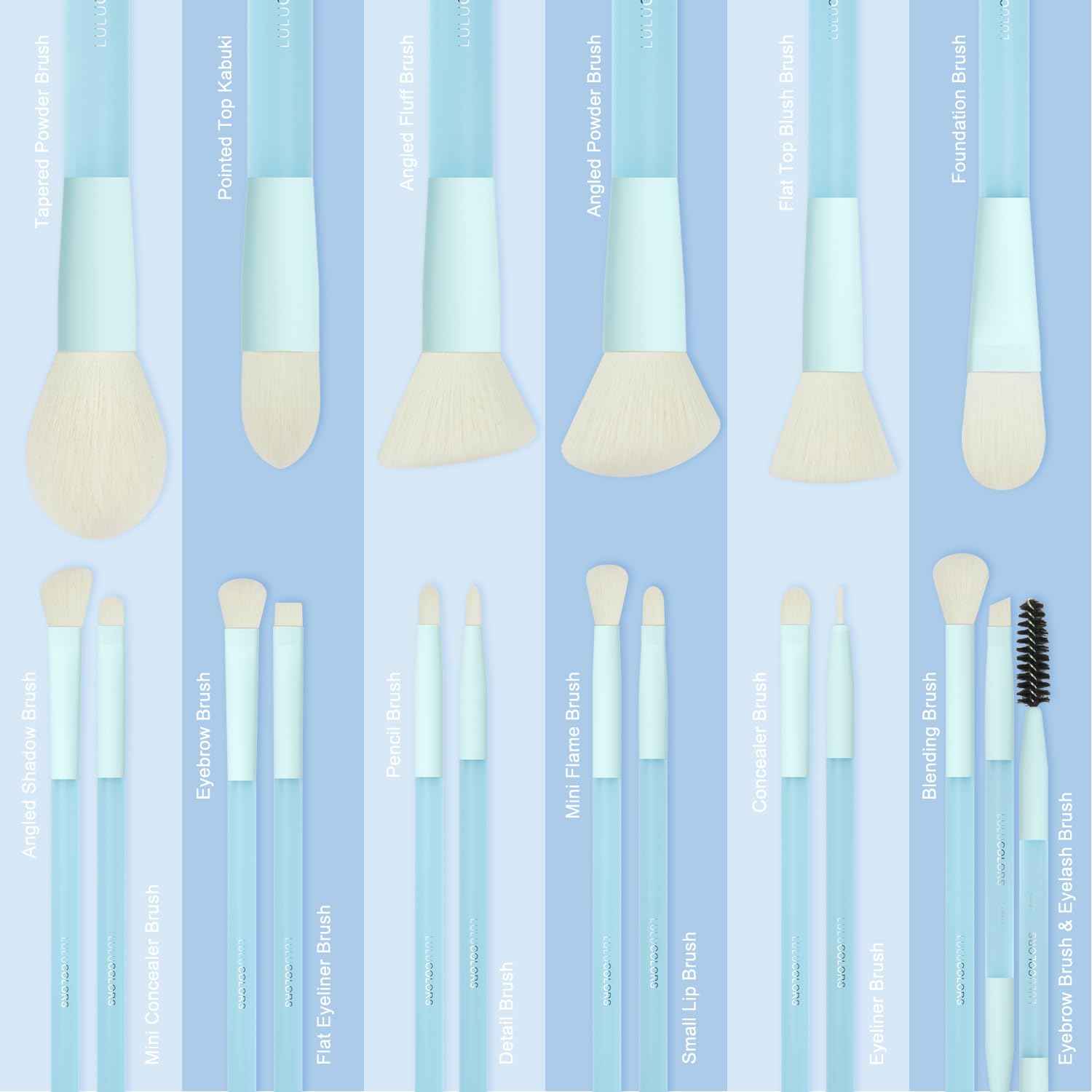 18-Pcs Makeup Brush Set for Beginners - Travel-Friendly with Soft Arthritis-Friendly Handles & Non-Shedding Bristles | Includes Storage Bag, Eyeshadow Brushes & Sponges (Multi-Color)
