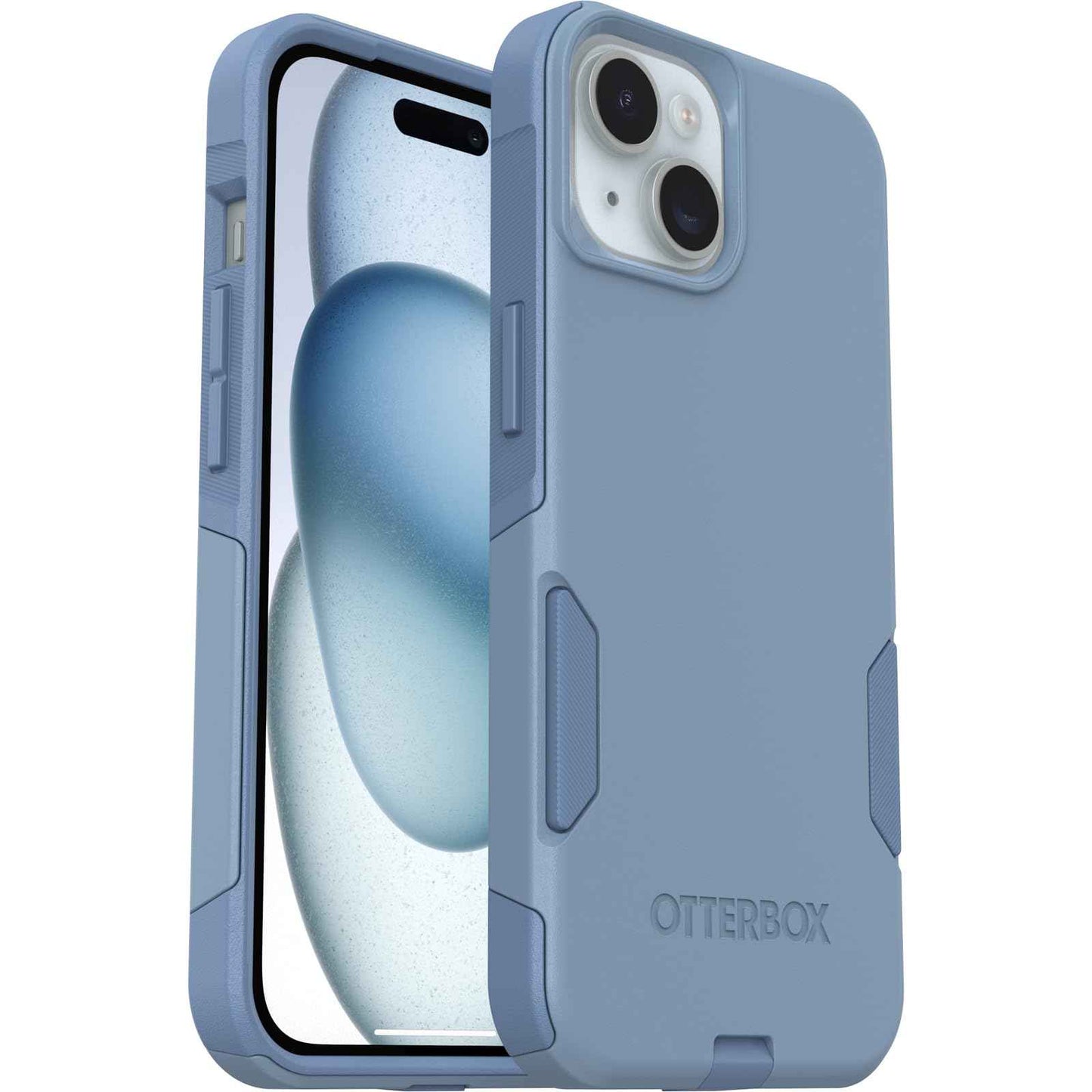 OtterBox iPhone 16e, 15, 14, & 13 Commuter Series Case - Crisp Denim (Blue), Slim & Tough, Pocket-Friendly, with Port Protection