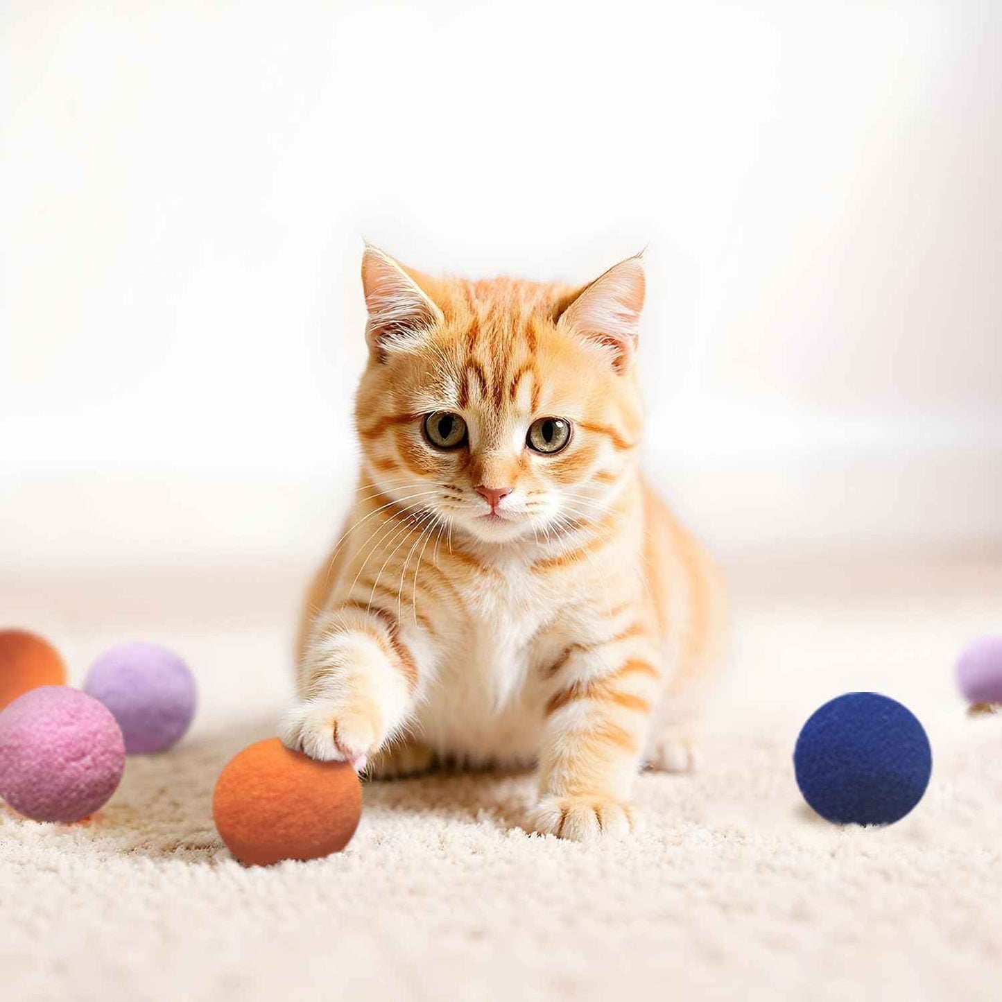 Cat Toys for Indoor Cats - 34 Packs Interactive Set with Colorful Springs, Mouse Toy, Catnip Ropes, Balls, Bells, and Sisal Ball for Kittens
