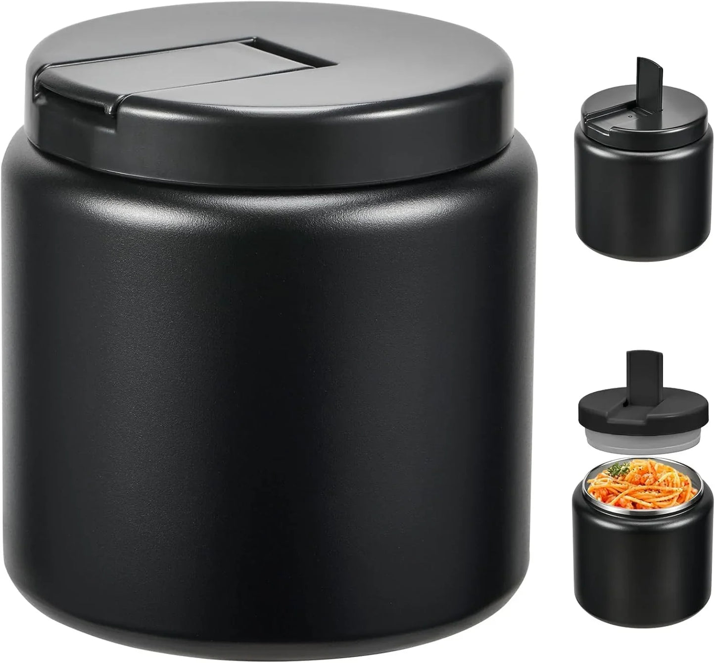 13.5oz Kids Jar for Hot Food, Insulated Vacuum Food Jar with Buckle Lid, Stainless Steel Wide Mouth Leak Proof Insulated Lunch Container for School Picnic Travel, Blue - Jlhbookstore.store