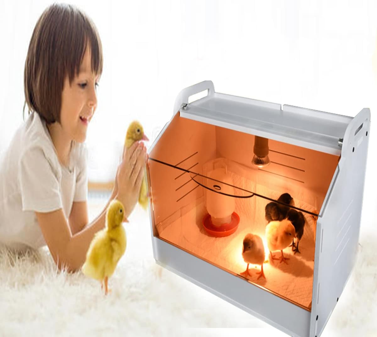 Intelligent Brooder Box 10-15 Newborns Chicks Quail Birds Small Animals Manual Incubators Poultry Heater Breeding Box