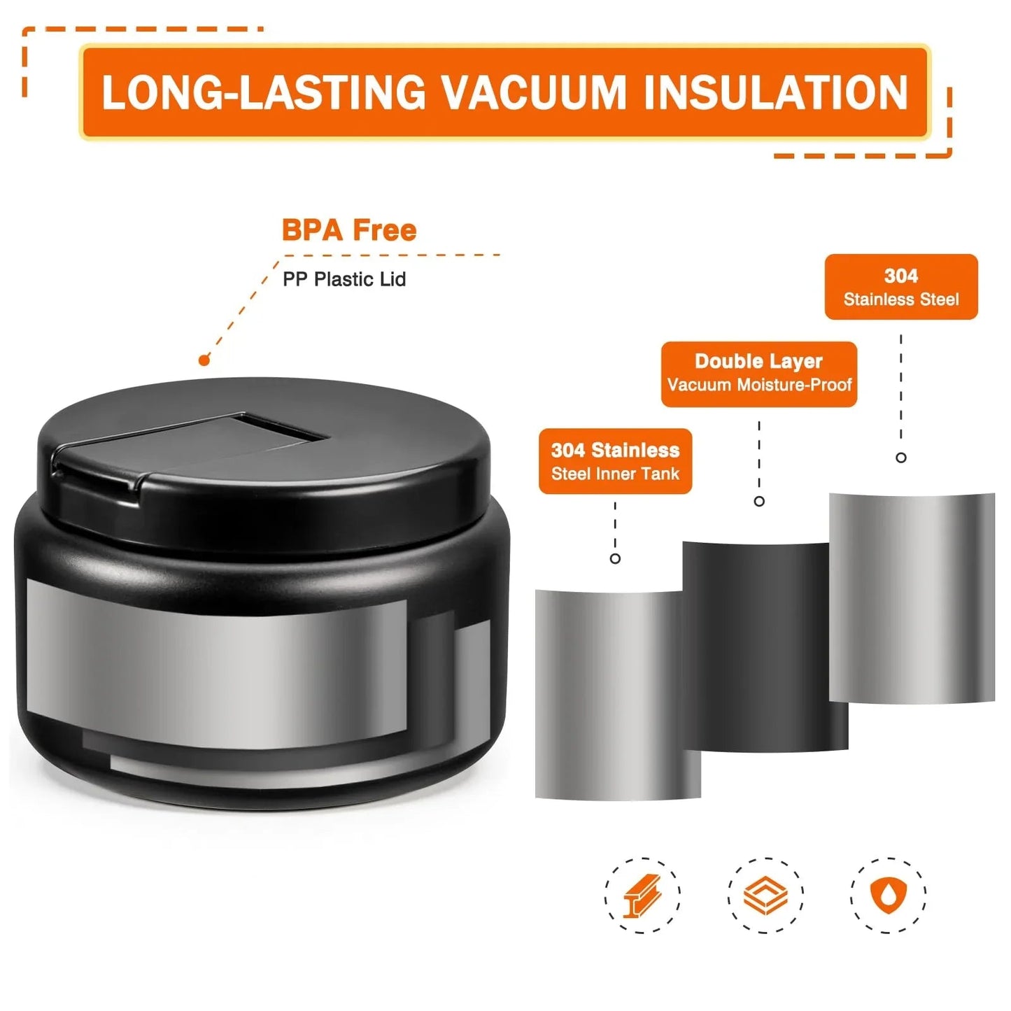 13.5oz Kids Jar for Hot Food, Insulated Vacuum Food Jar with Buckle Lid, Stainless Steel Wide Mouth Leak Proof Insulated Lunch Container for School Picnic Travel, Blue jlhbookstore.store