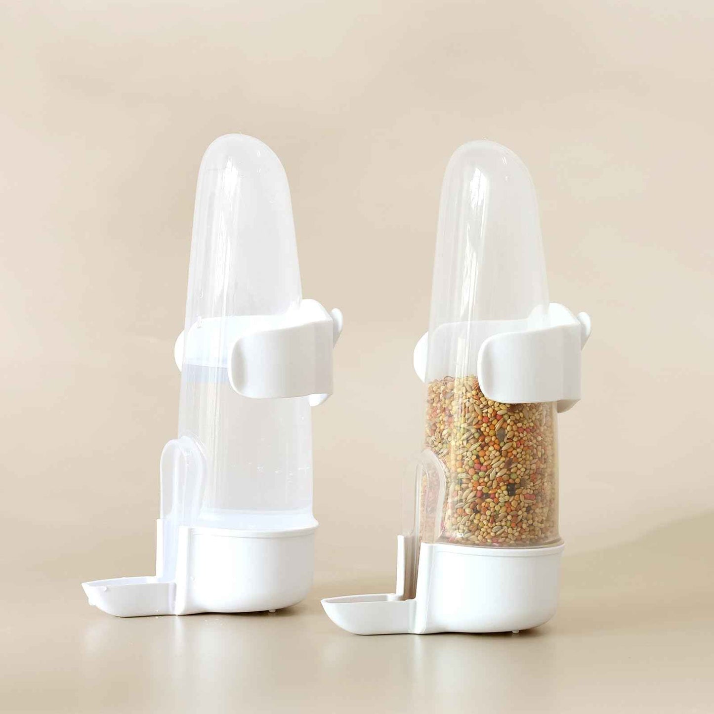 Bird Feeder Automatic Bird Water Dispenser Set for Cage No Mess Parakeet Cage Water Dispenser PP Material, 200ml/6.8fl oz (2PCS)