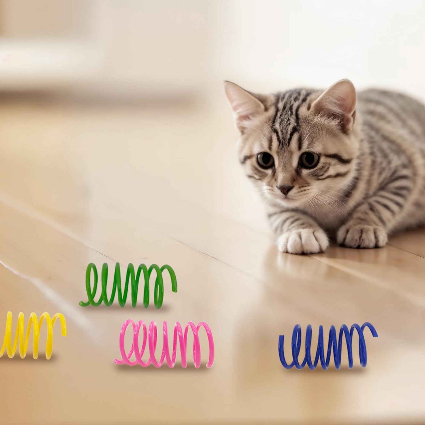 Cat Toys for Indoor Cats - 34 Packs Interactive Set with Colorful Springs, Mouse Toy, Catnip Ropes, Balls, Bells, and Sisal Ball for Kittens