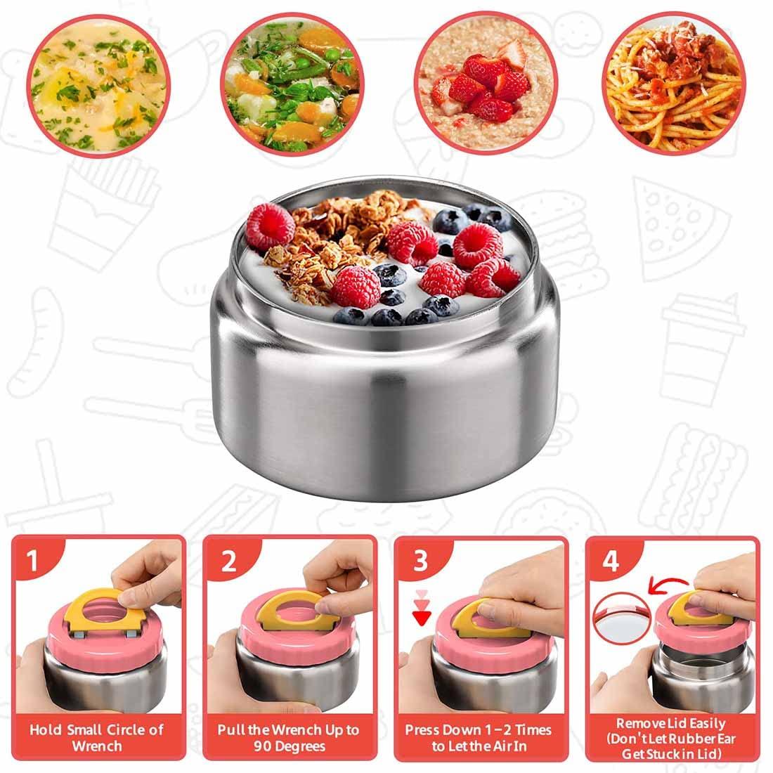 MAISON HUIS 8oz Soup Thermo Wide Mouth Vacuum Insulated Thermo Jar, Leak Proof Stainless Steel Food Container for Hot&Cold Food Kids Lunch Soup for School Travel (Green) - Jlhbookstore.store