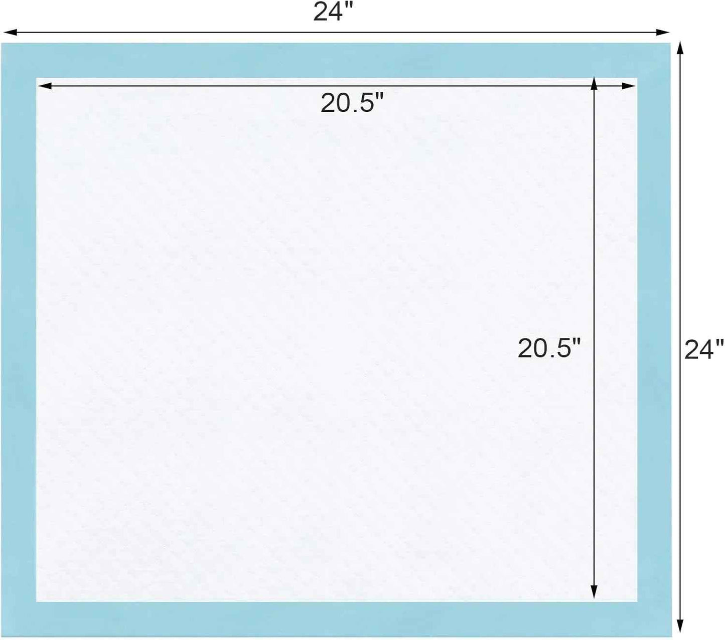 Large Pet Training and Puppy Pads Pee Pad for Dogs 24"x24"-80 Count Super Absorbent & Leak-Proof