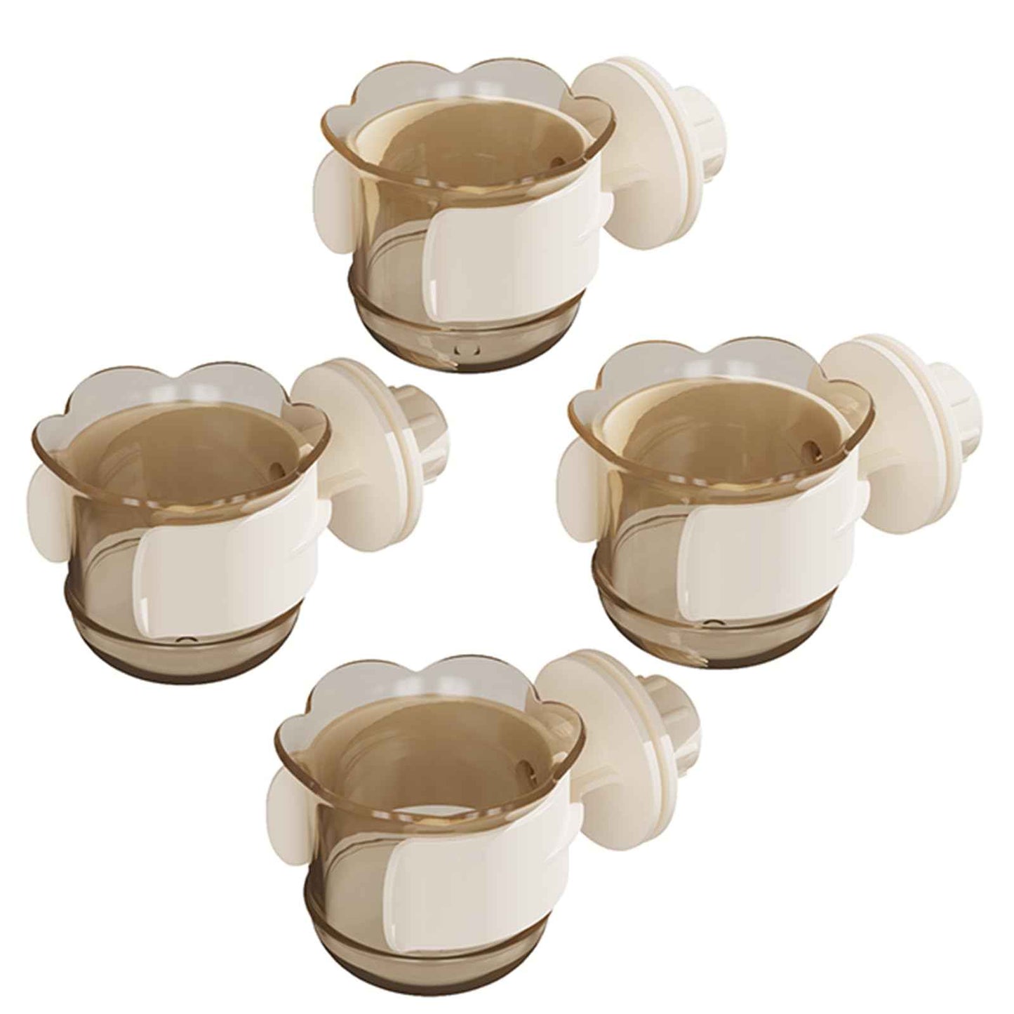 2pcs/4pcs PET Bird Bowls with Clamp, Bird Cage Feeder, Durable Water Bowl, Feeding Cups, Water Feeder for Cockatiel, Parakeet, Macaw, Finches, Lovebirds, Small Animals Gray (Pink, 2pcs)